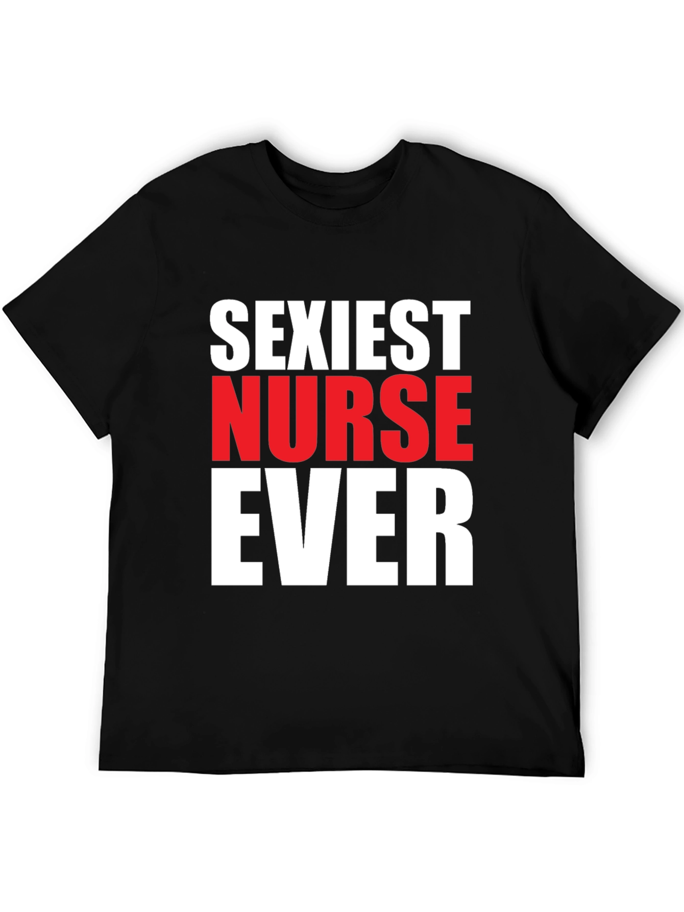 Black Sexiest Nurse Ever Graphic Tee - Black Cotton view 5