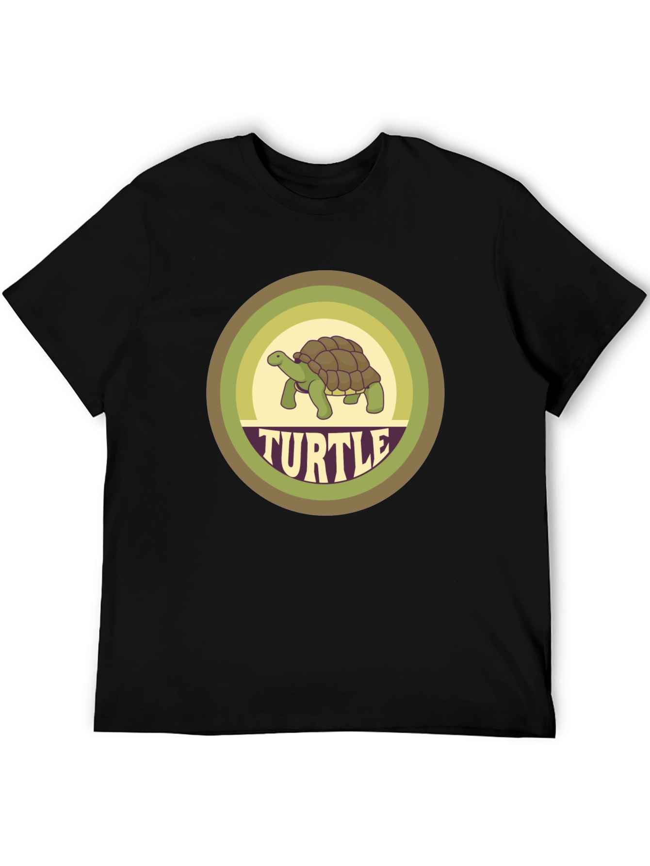Black Retro Turtle Graphic T-Shirt view 5