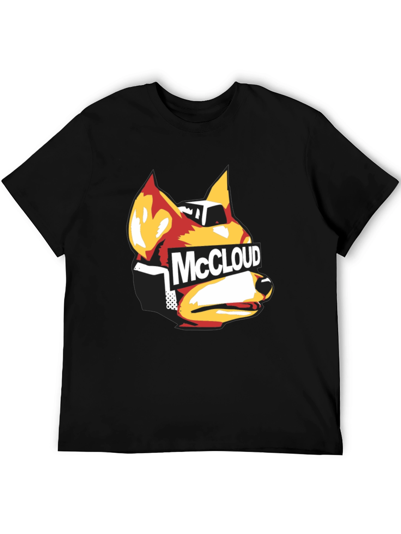 Black McCloud Fox Graphic Black T-Shirt view 5