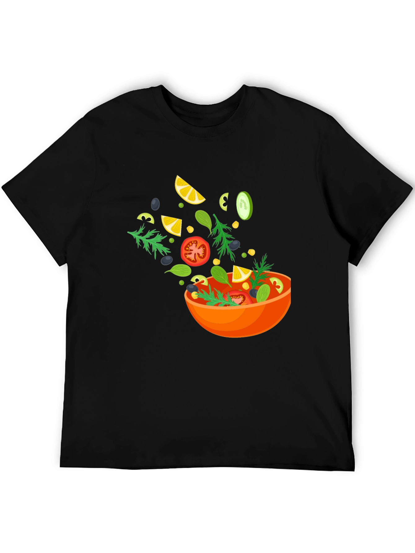 Black Salad Graphic Black T-Shirt view 5