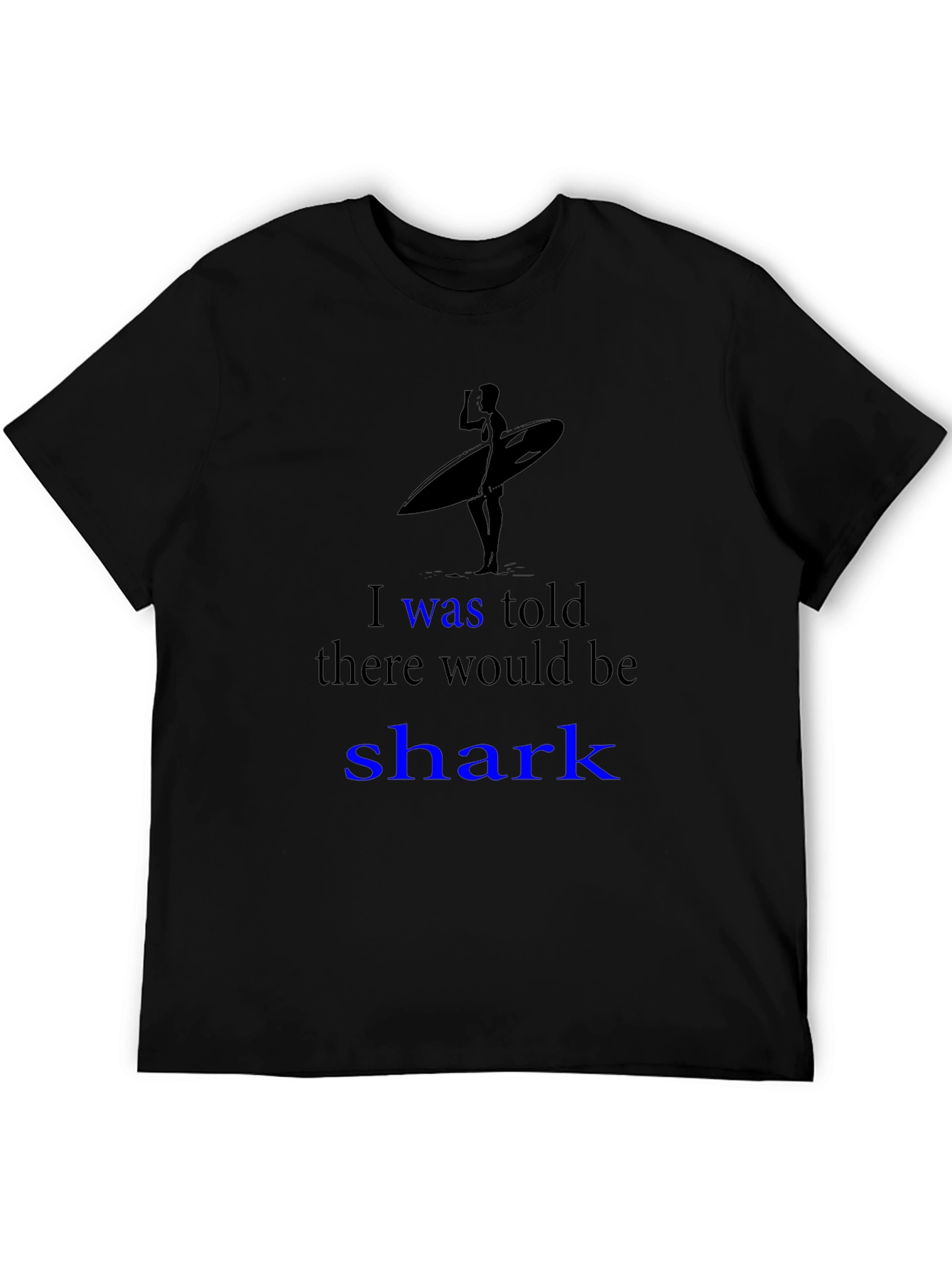Black Shark Humor Graphic Tee - Surfer Design view 5