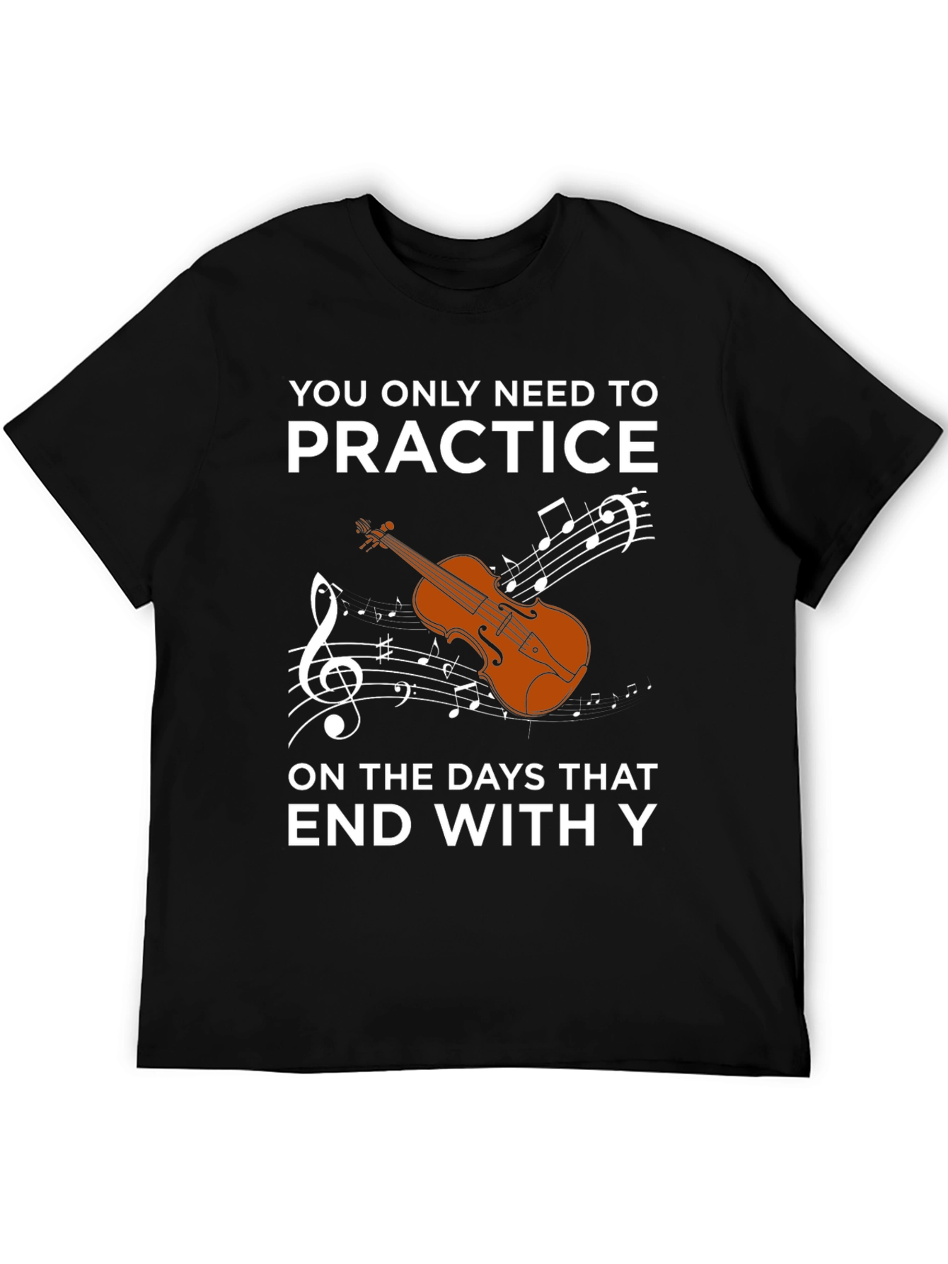 Black Practice Days Violin T-Shirt Musician view 5