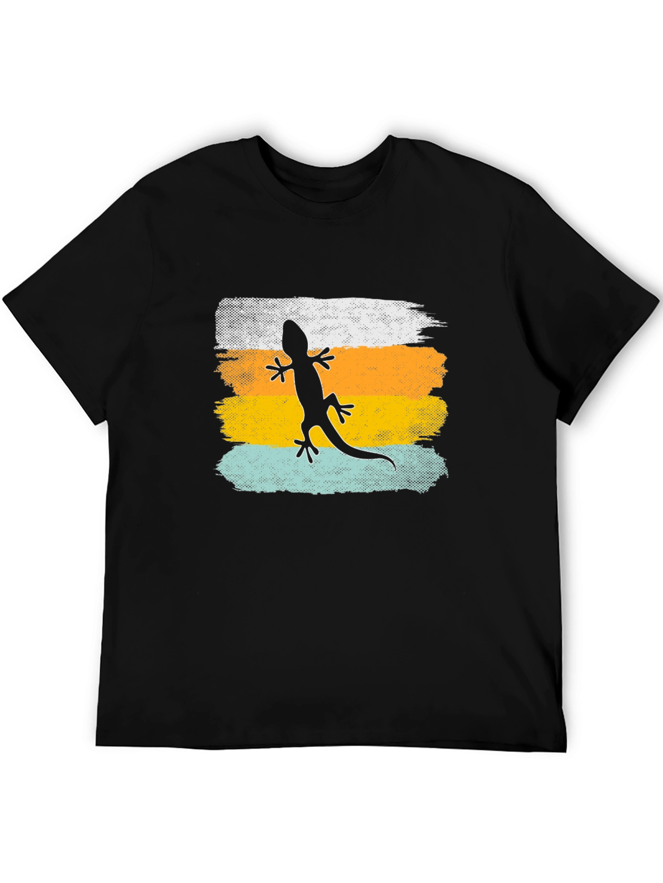 Black Retro Lizard Graphic Tee view 5