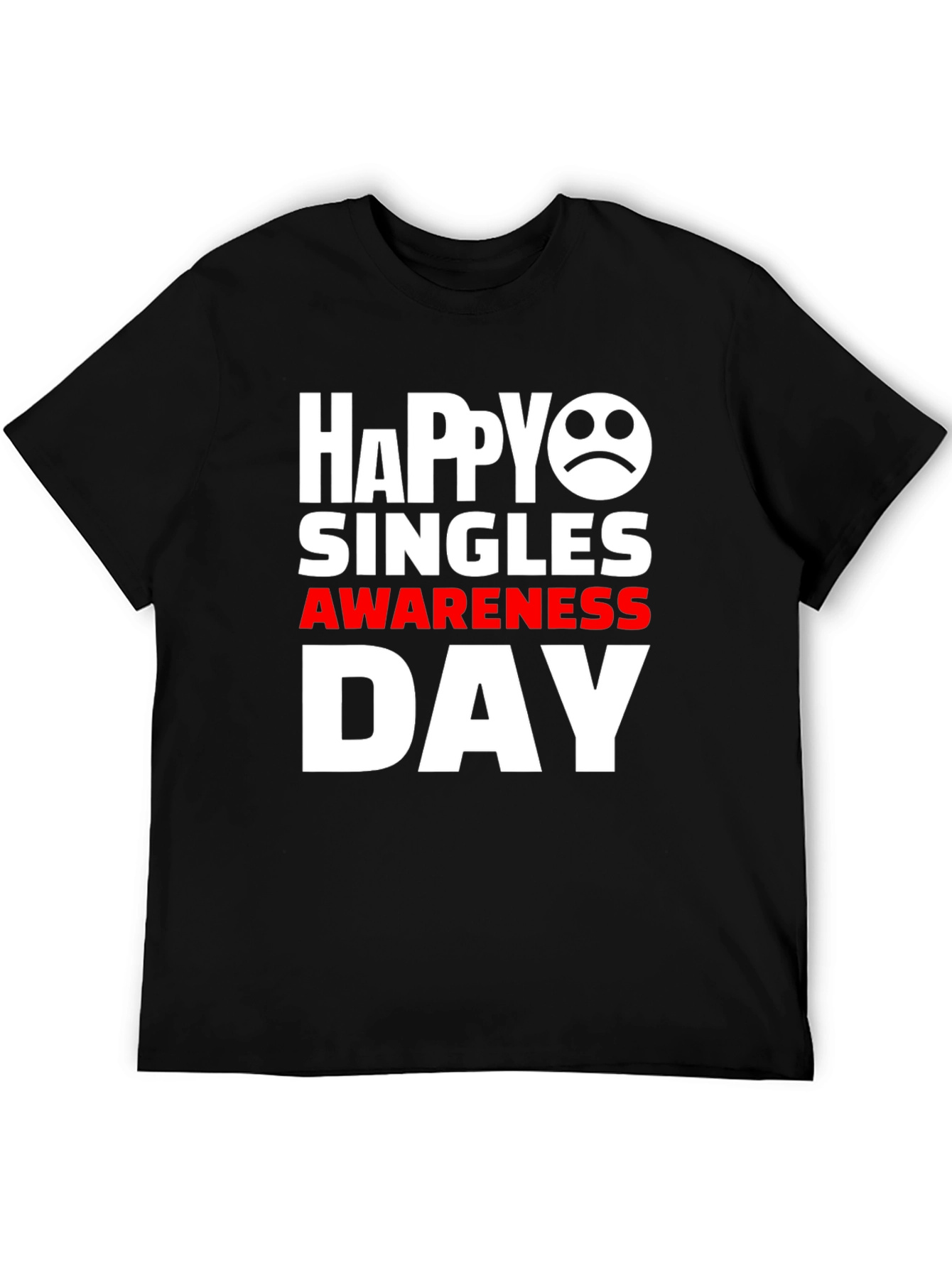 Black Happy Singles Awareness Day Graphic Tee view 5