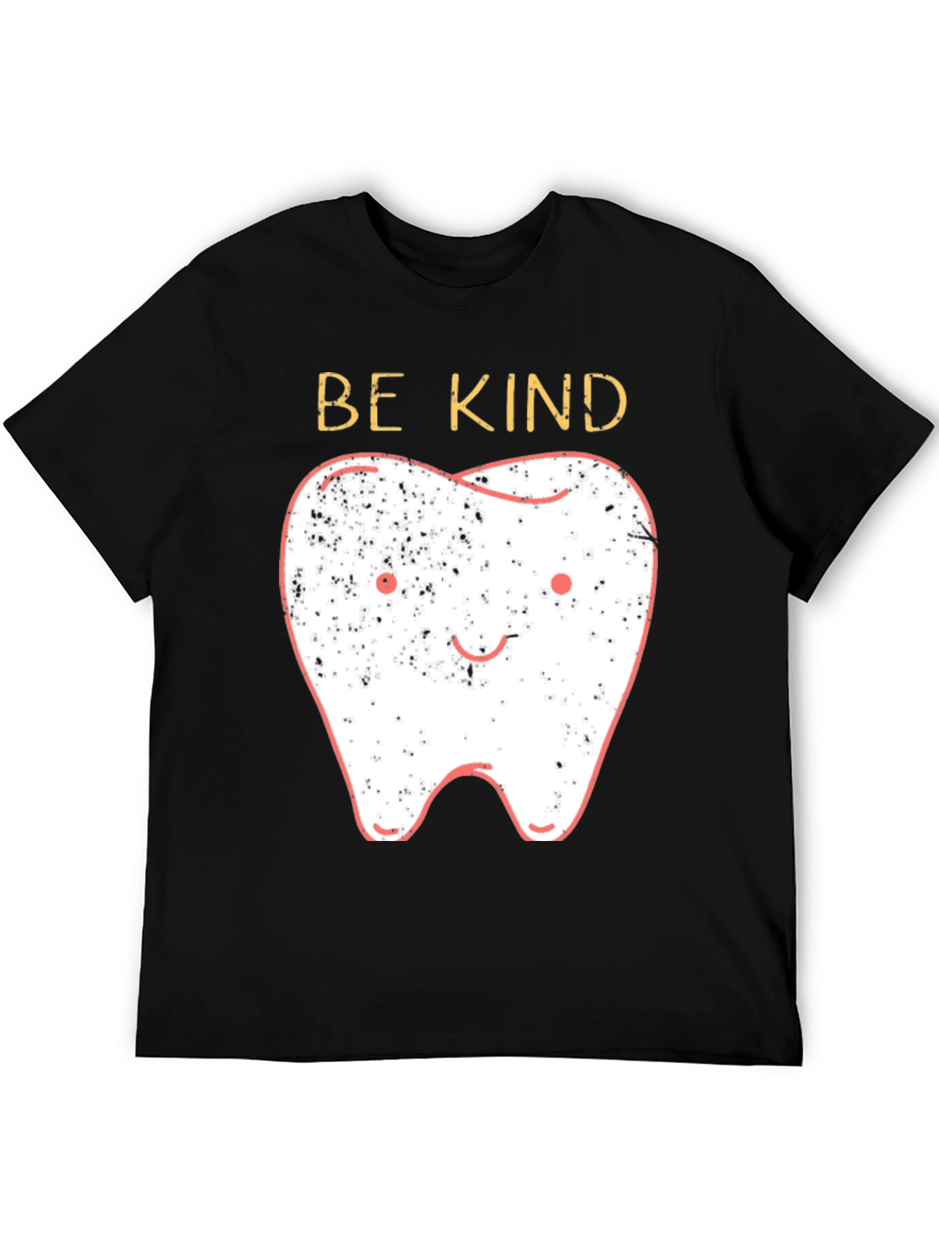 Black Be Kind Tooth Graphic Tee - Black Unisex T-Shirt view 5