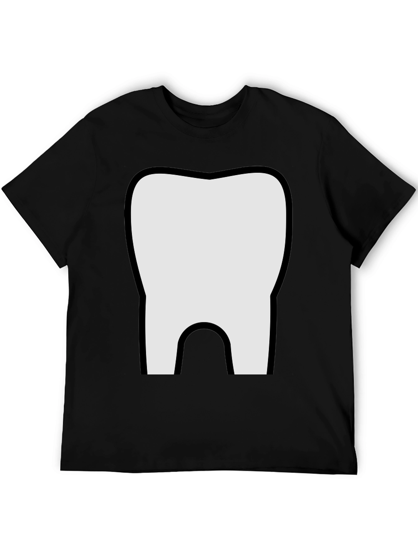 Black Tooth Graphic T-Shirt - Novelty Dental Tee view 5