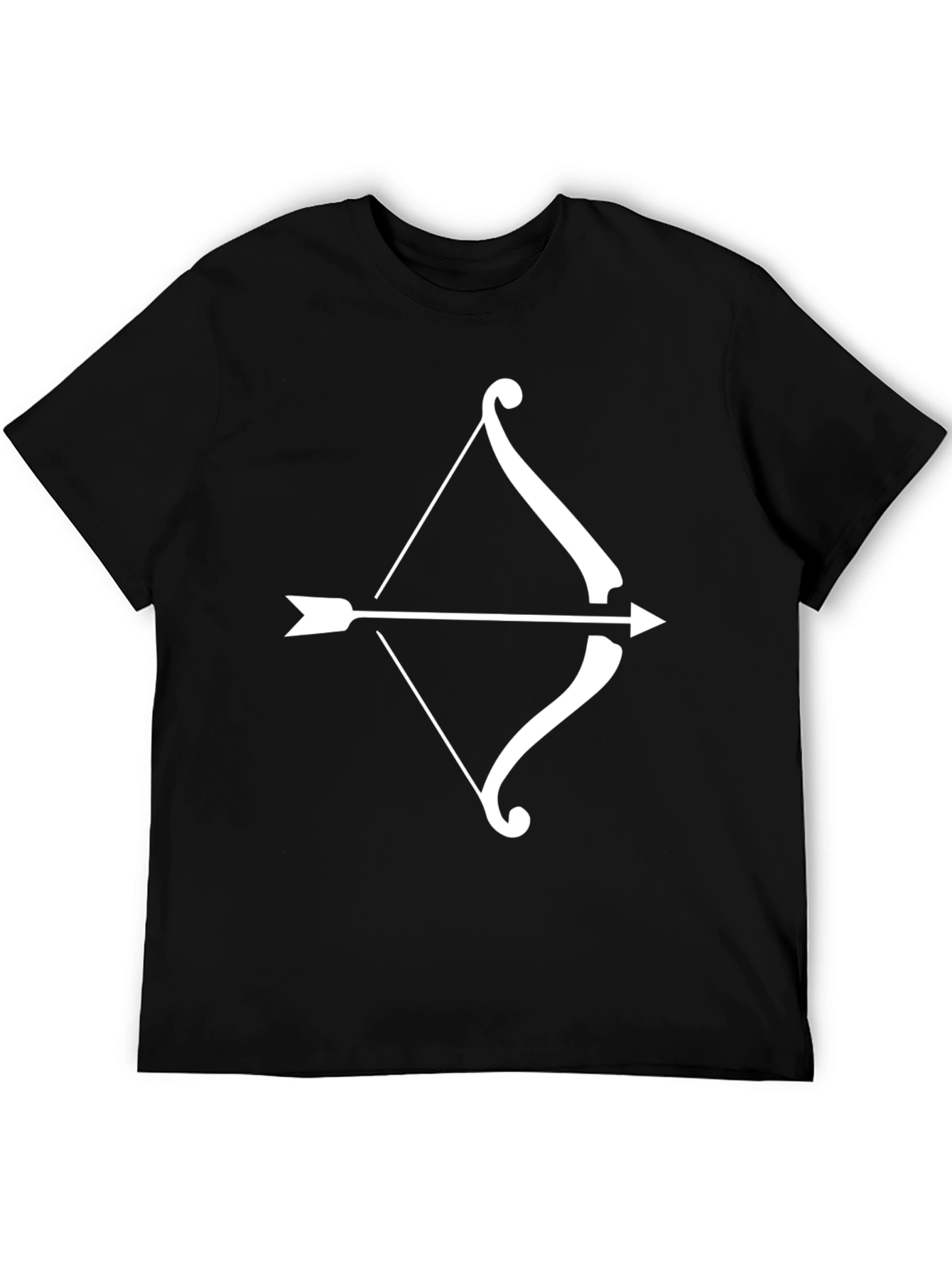 Black Archer Bow & Arrow Graphic Tee - Black view 5