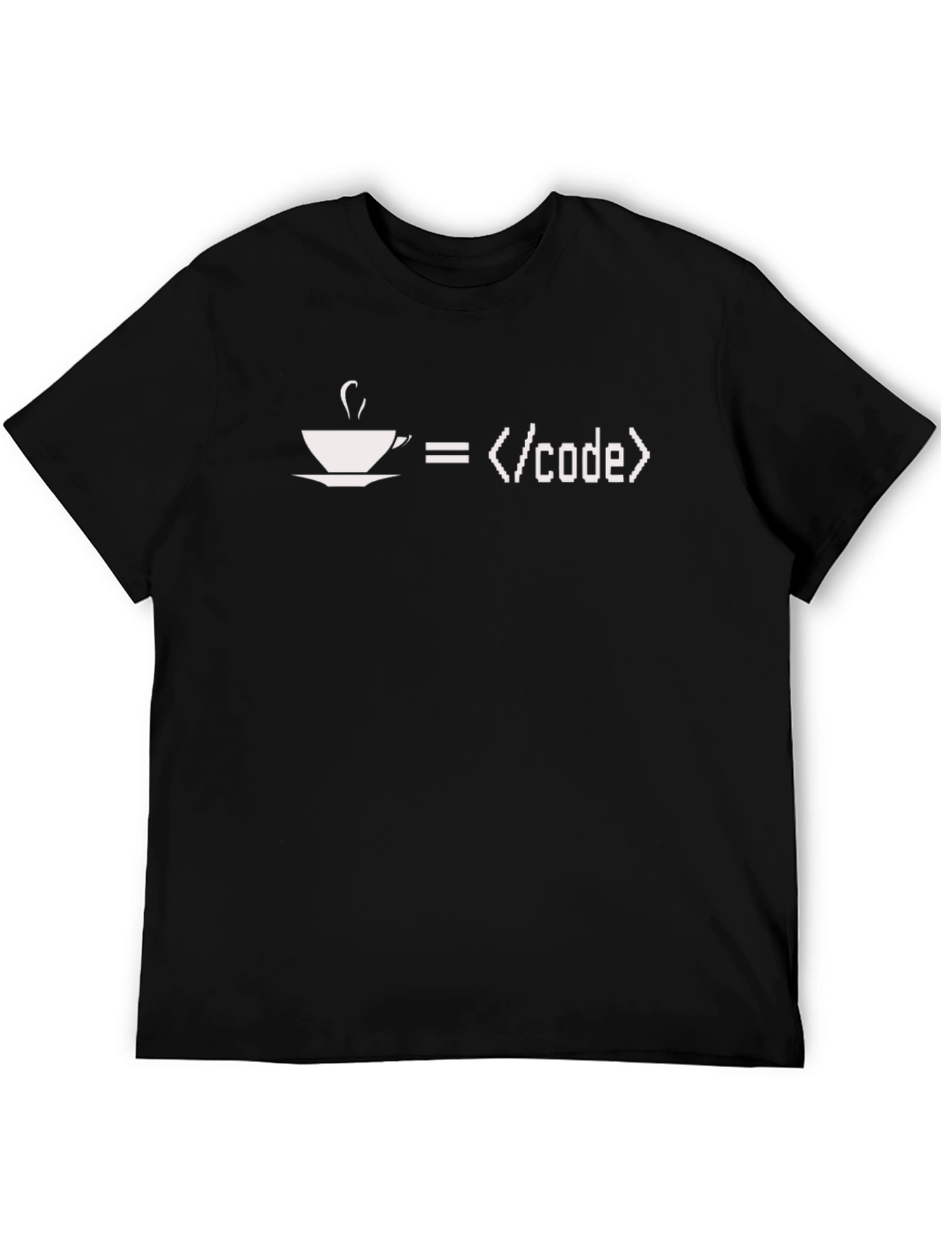 Black Coffee Equals Code T-Shirt - Programmer Humor view 5
