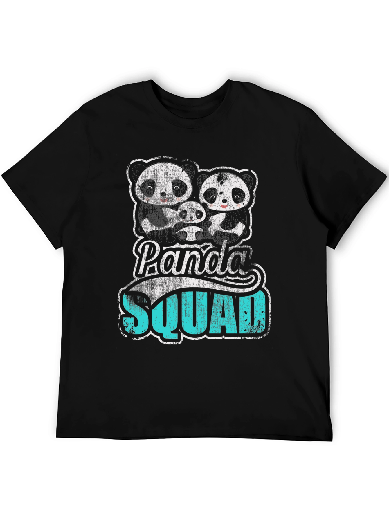 Black Panda Squad Graphic Tee - Cute Family T-Shirt view 5