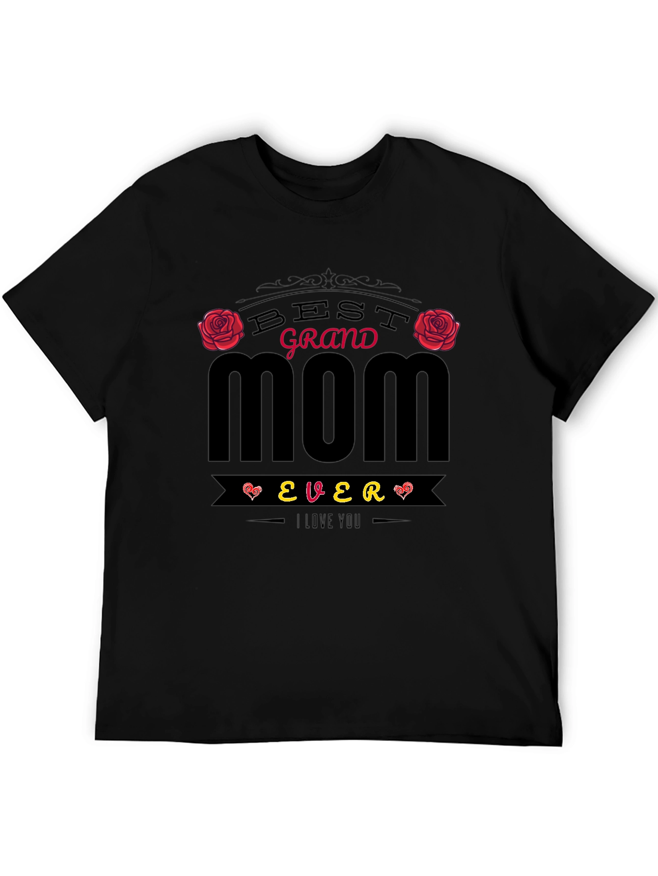 Black Best Grandmom Ever T-Shirt view 5