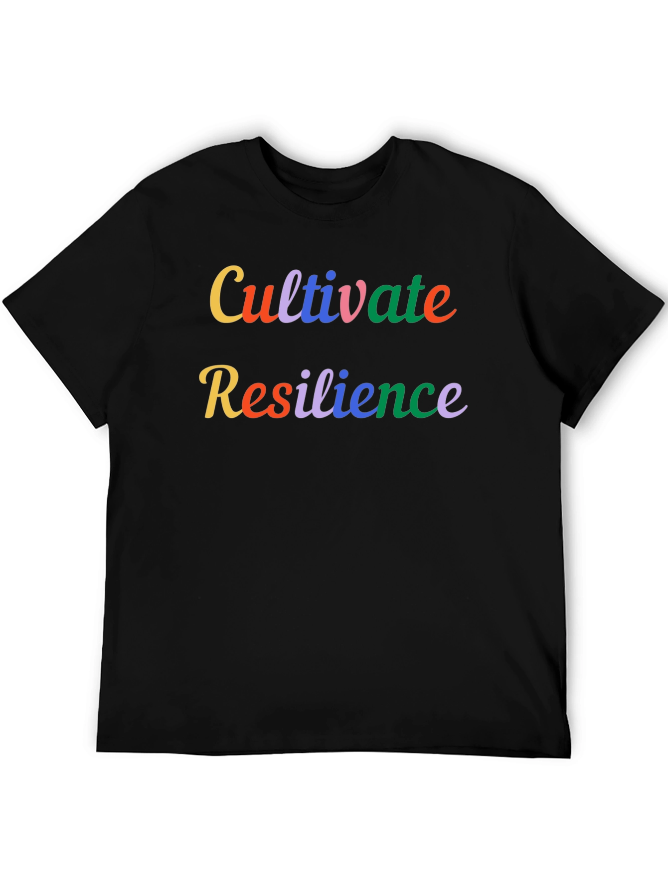 Black Cultivate Resilience Black Graphic Tee view 5