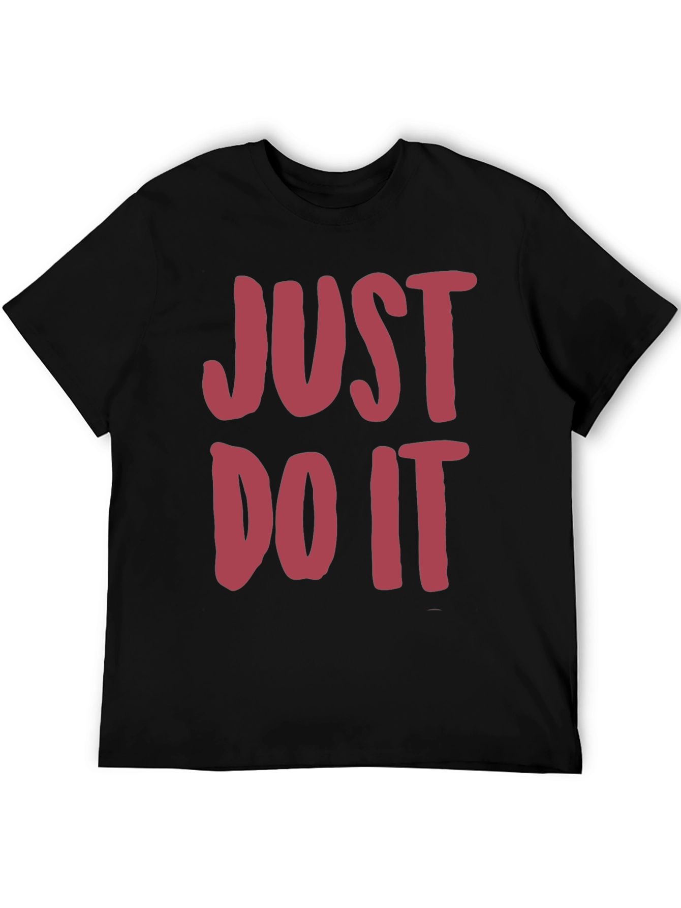 Black Just Do It Men's Black Graphic Tee view 5