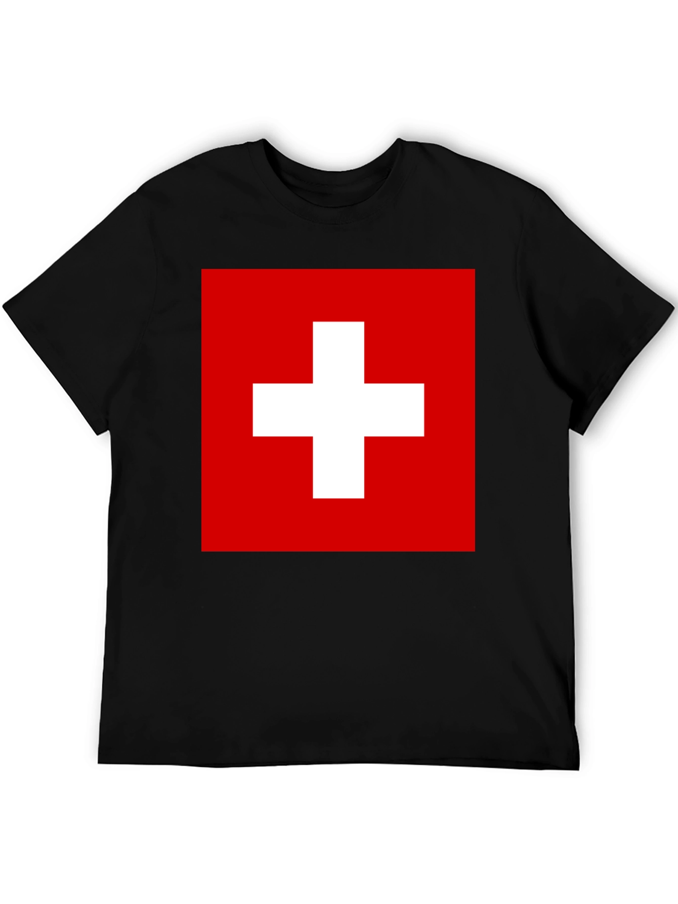 Black Switzerland Flag T-Shirt view 5