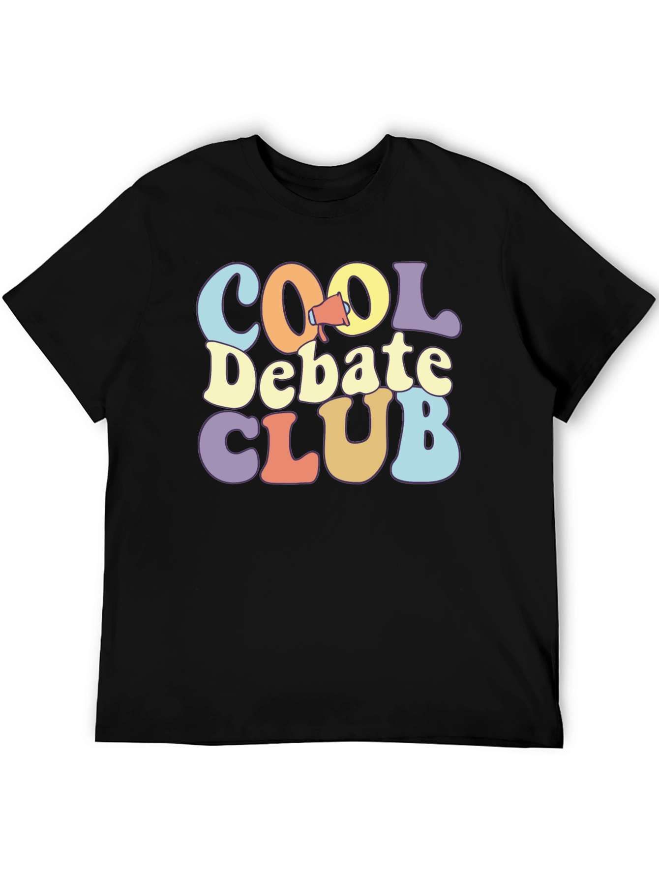 Black Cool Debate Club Black T-Shirt view 5