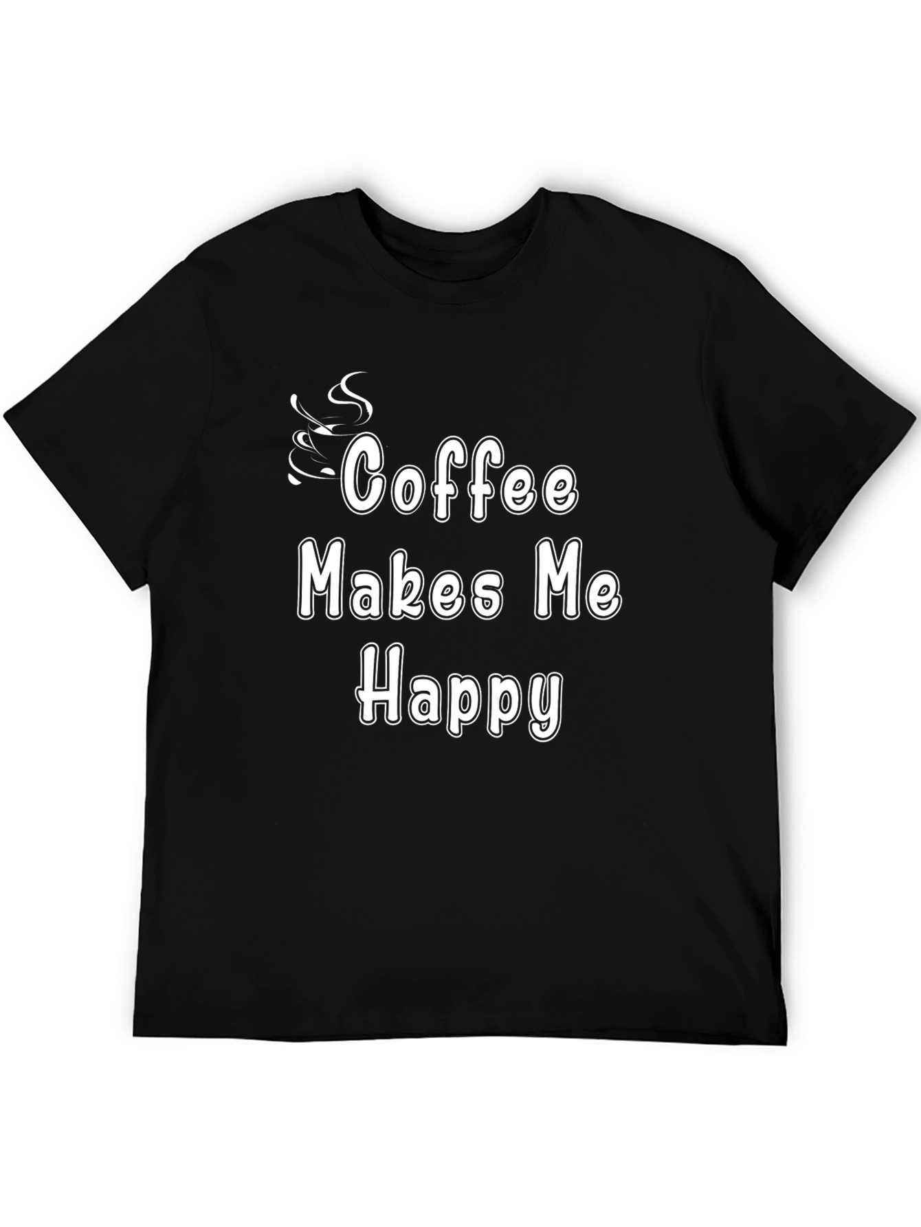 Black Coffee Makes Me Happy T-Shirt view 5