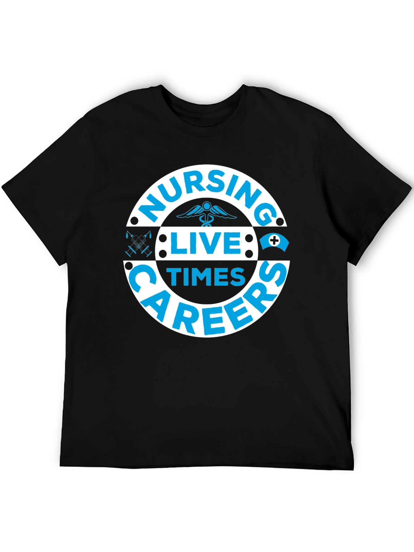 Black Nursing Live Times Career Tee - Black view 5
