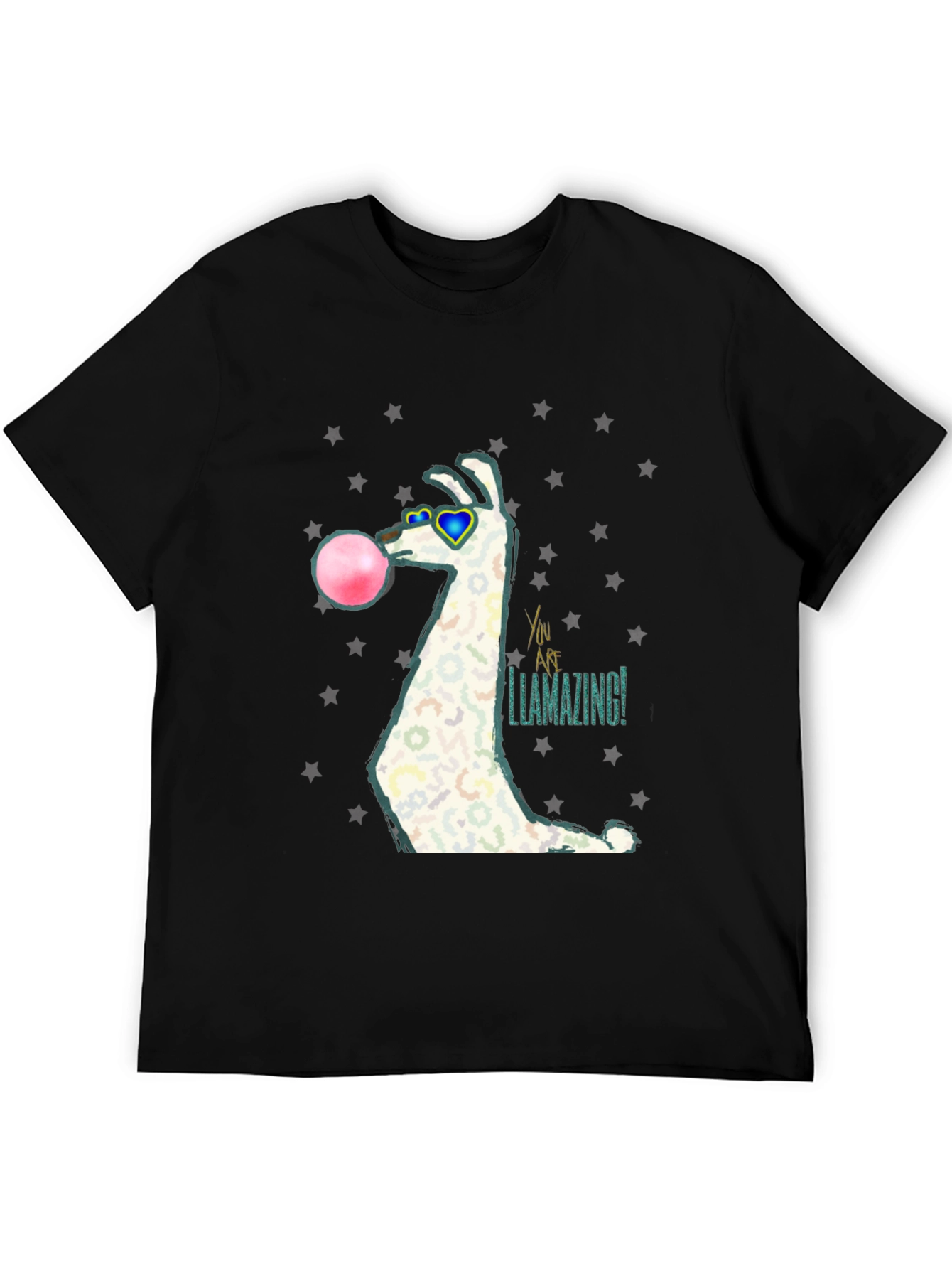 Black Llamazing Bubblegum Graphic Tee view 5