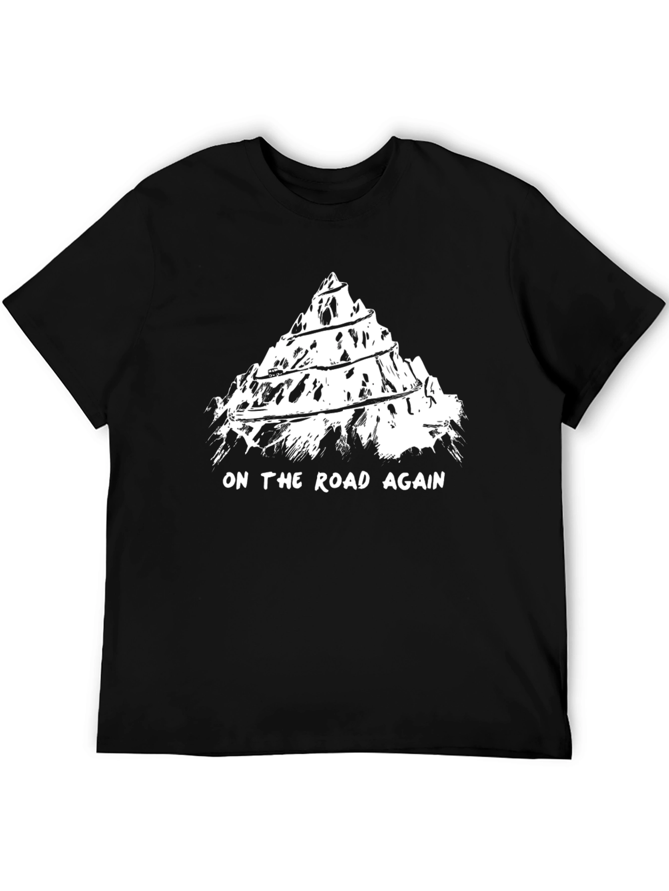 Black On The Road Again Graphic Tee - Black view 5