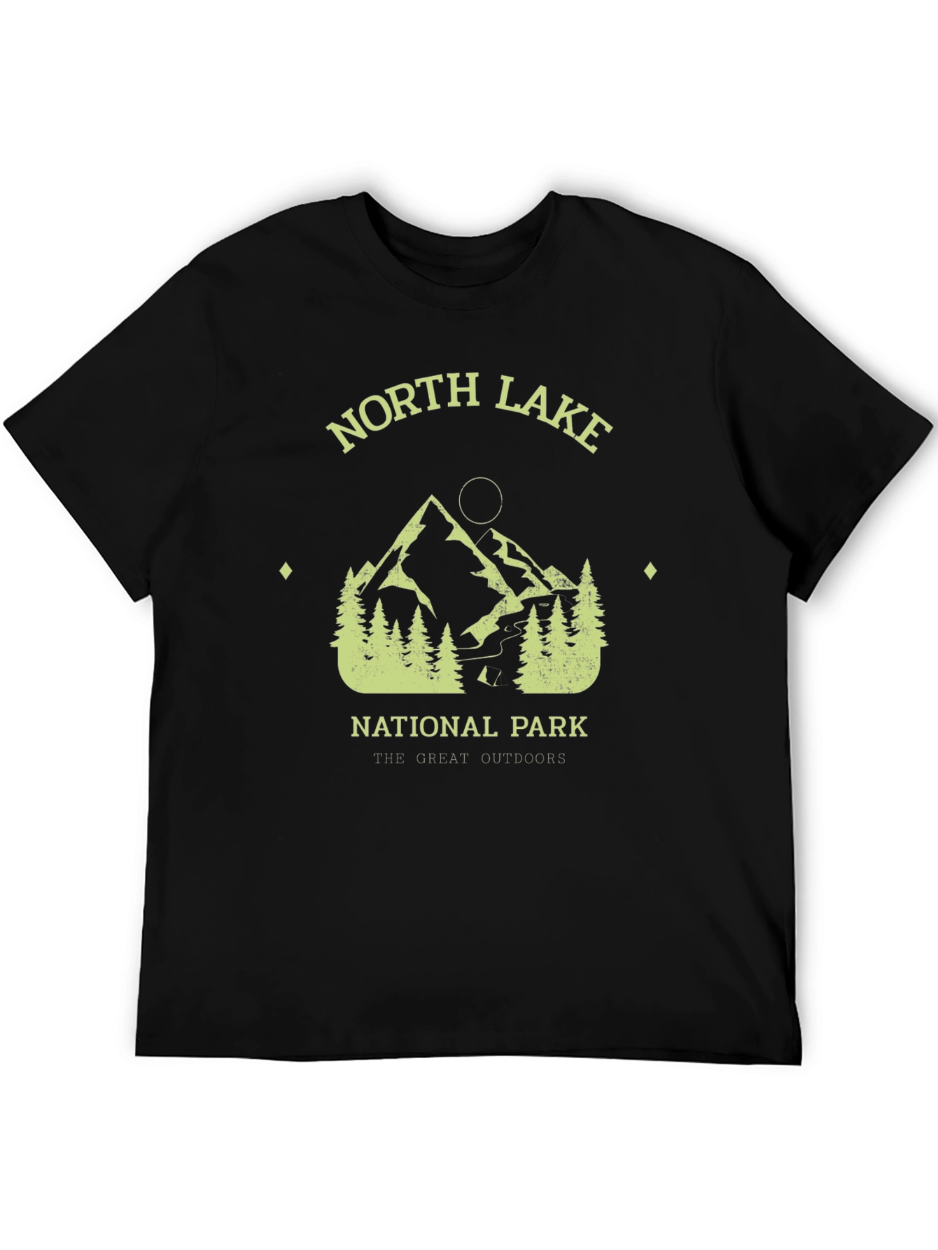 Black North Lake National Park Graphic T-Shirt view 5