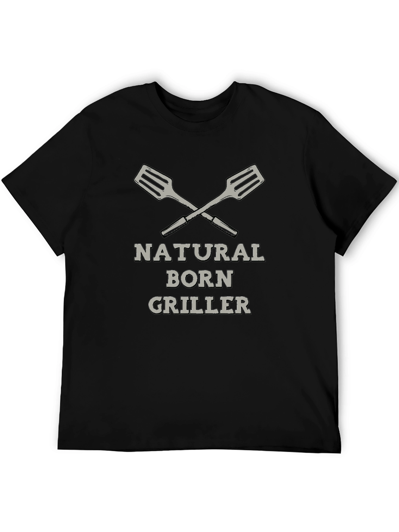 Black Natural Born Griller T-Shirt view 5