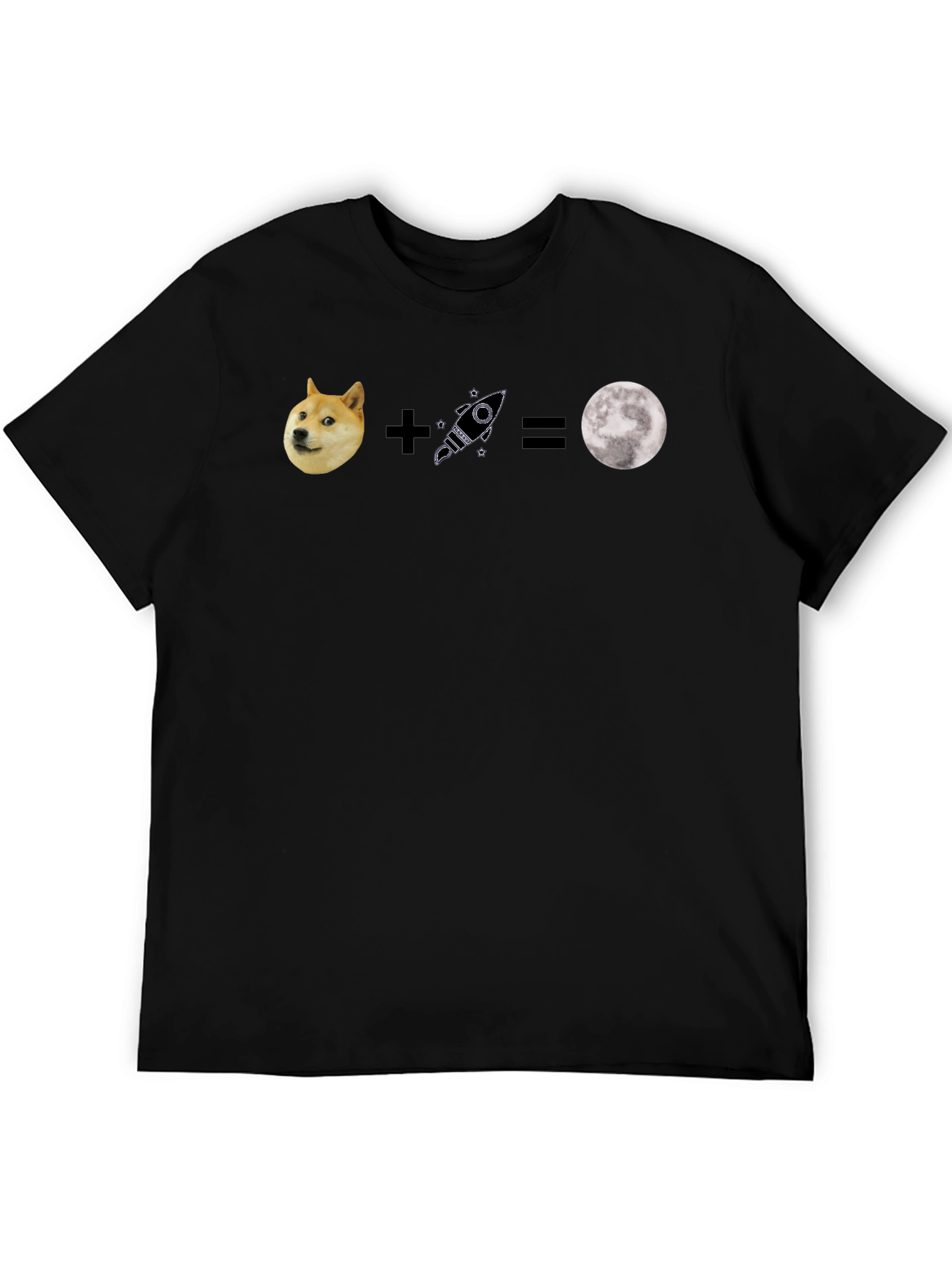 Doge To The Moon Black T-Shirt - 5