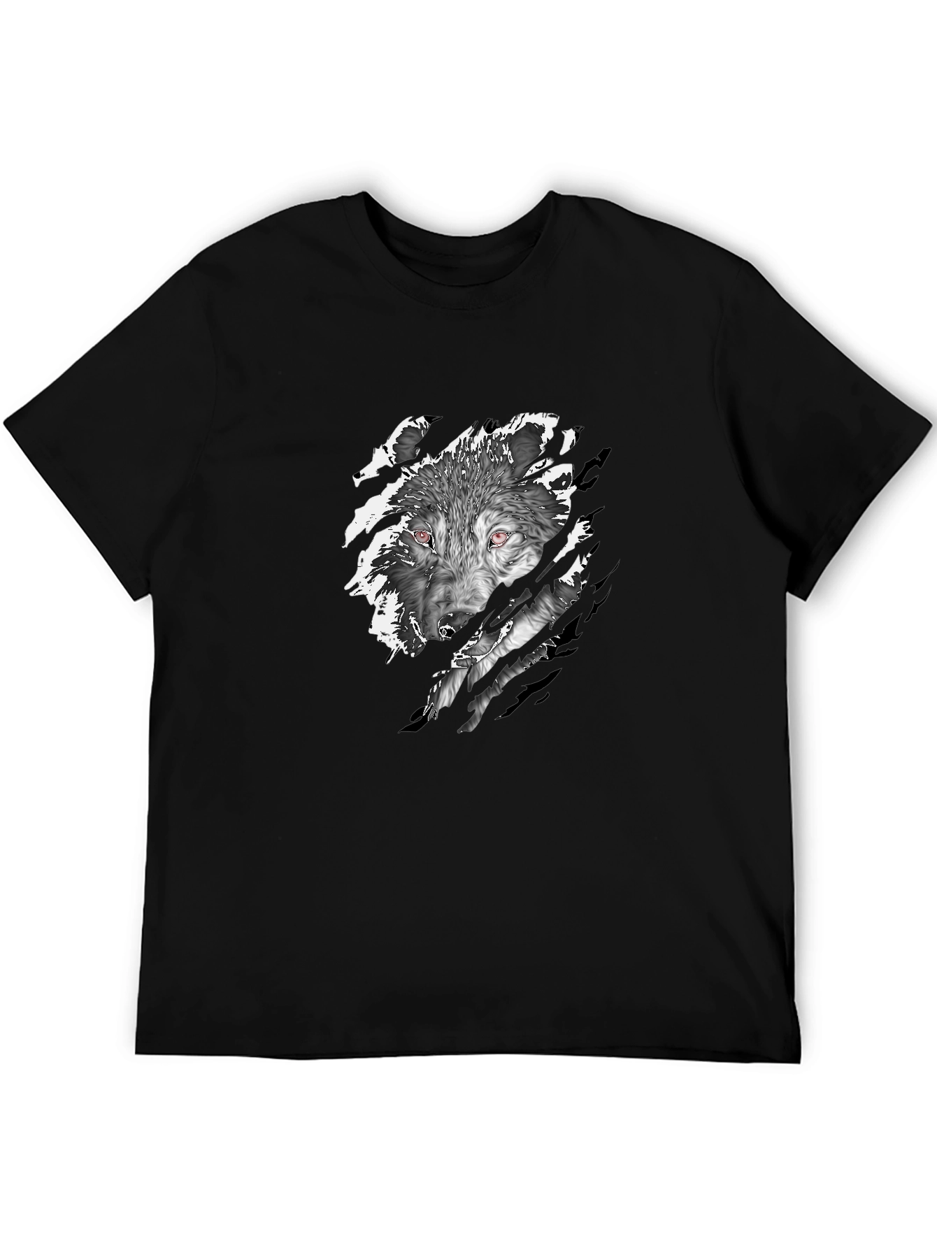 Black Black Wolf Graphic Tee - Fierce Style view 5
