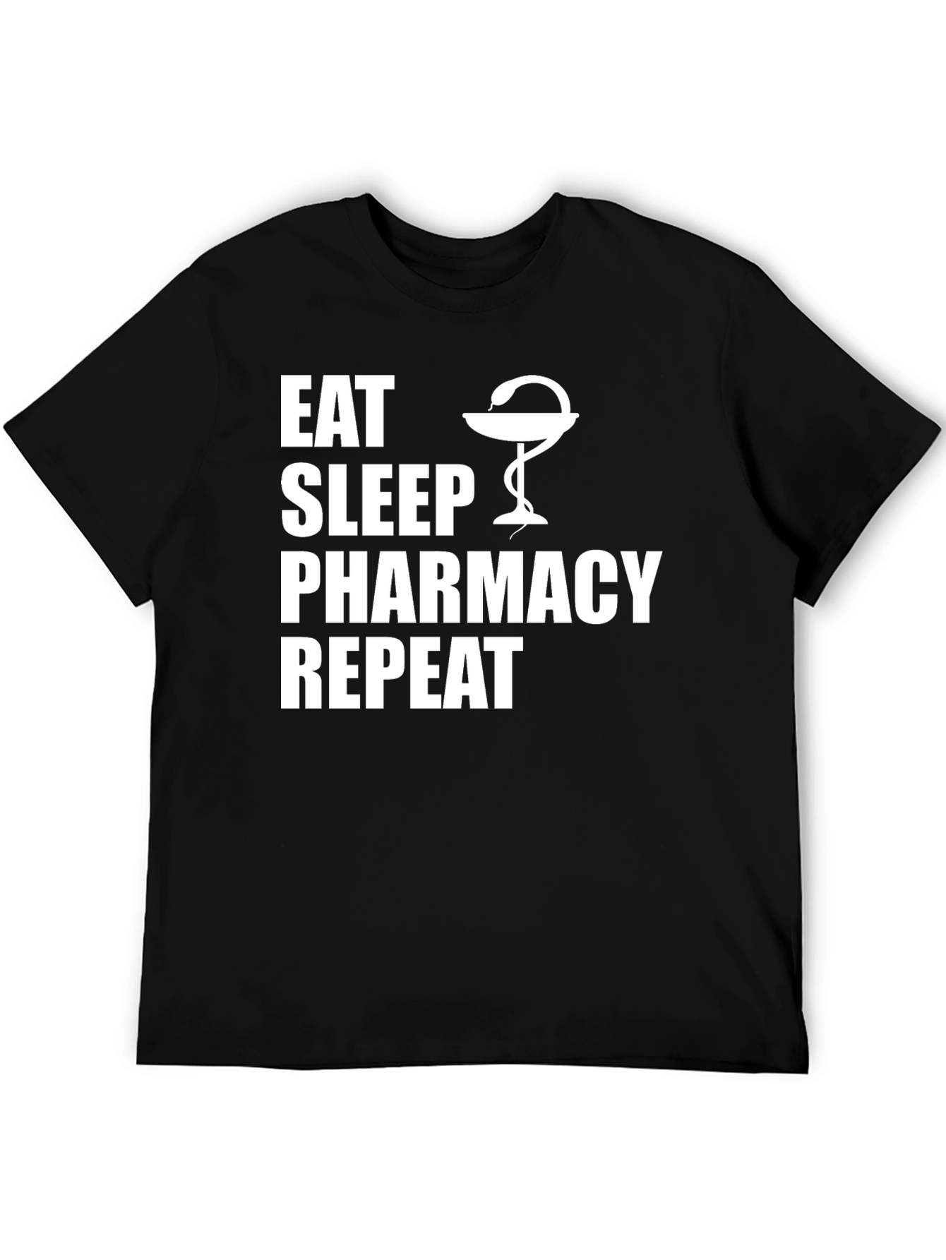 Black Eat Sleep Pharmacy Repeat T-Shirt view 5