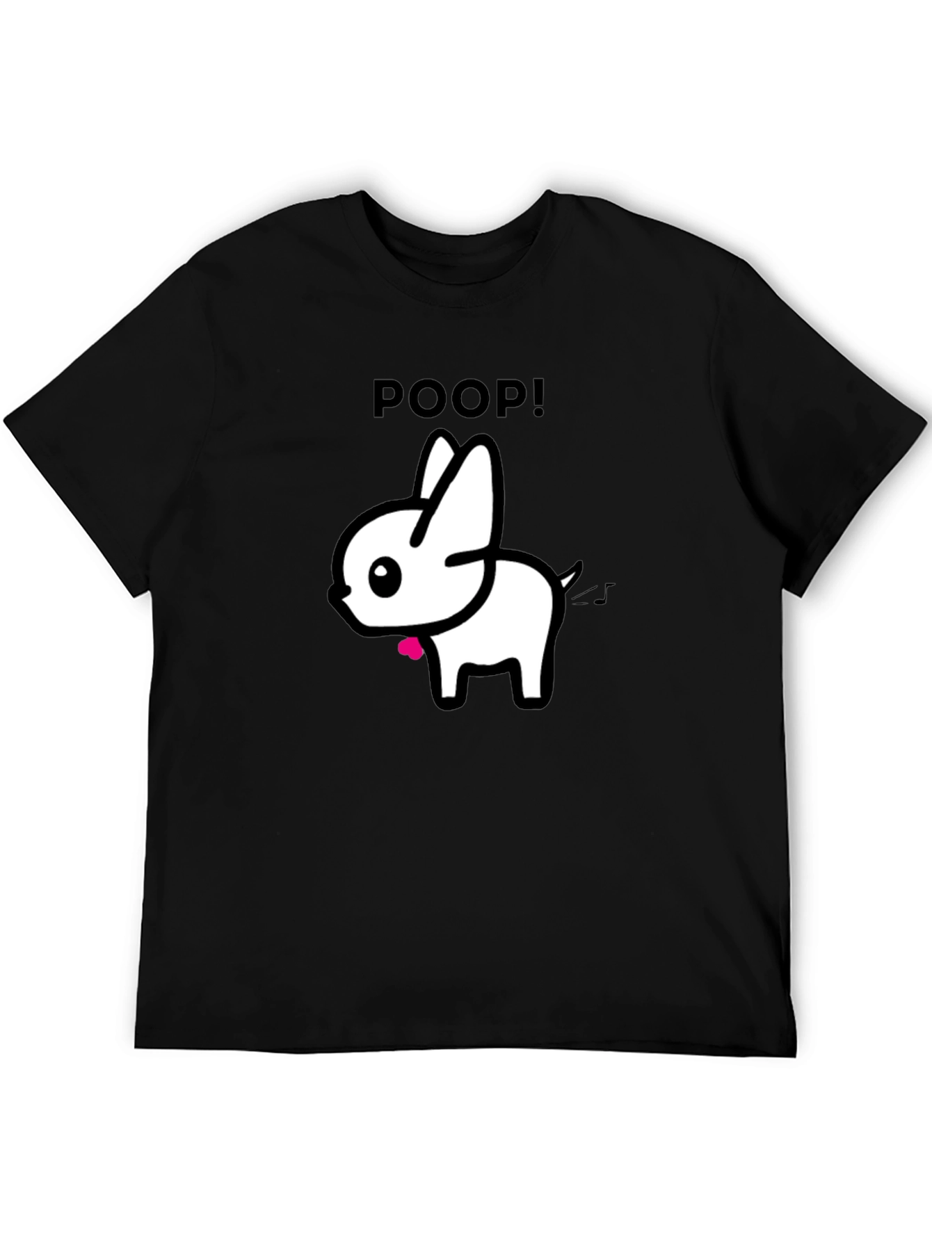Black Funny Poop Dog Black Graphic T-Shirt view 5