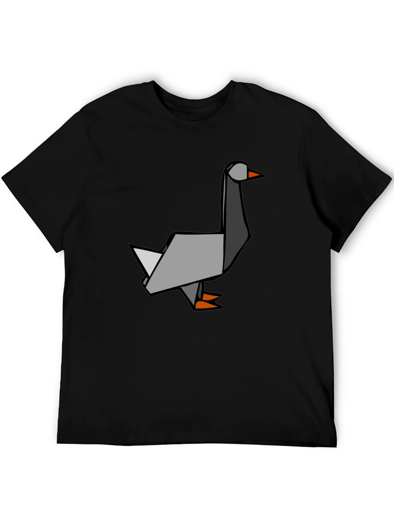 Black Origami Goose Graphic Tee - Unique Style view 5