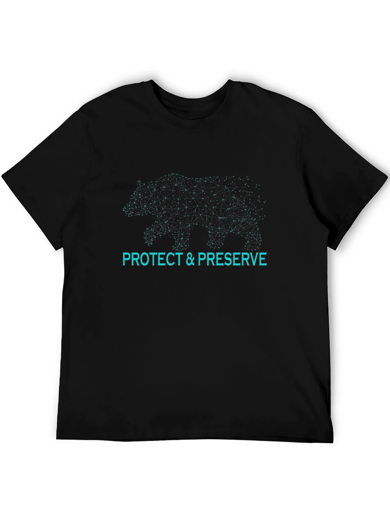 Black Protect & Preserve Bear Graphic Tee view 5