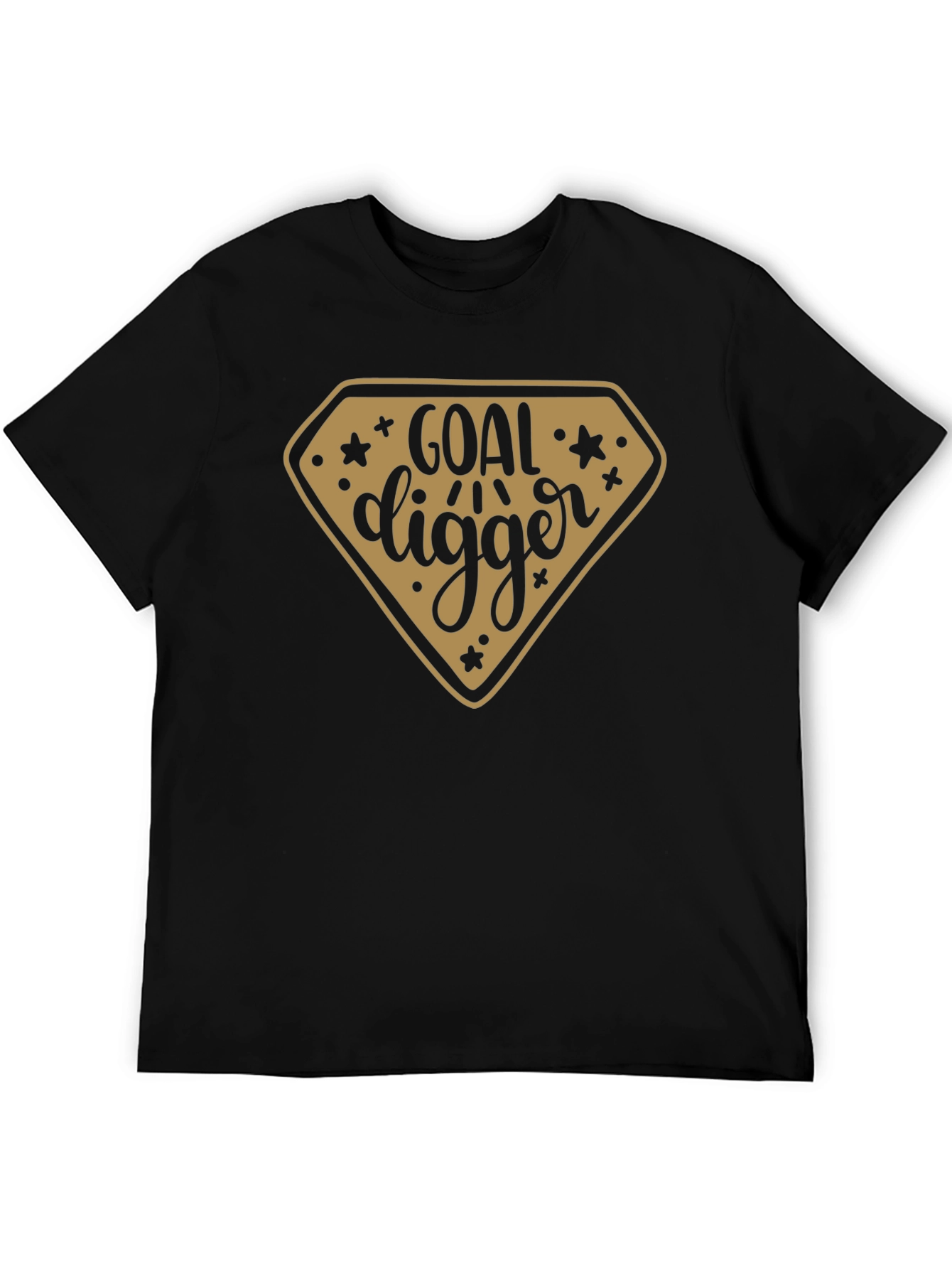 Black Goal Digger Graphic T-Shirt - Black view 5
