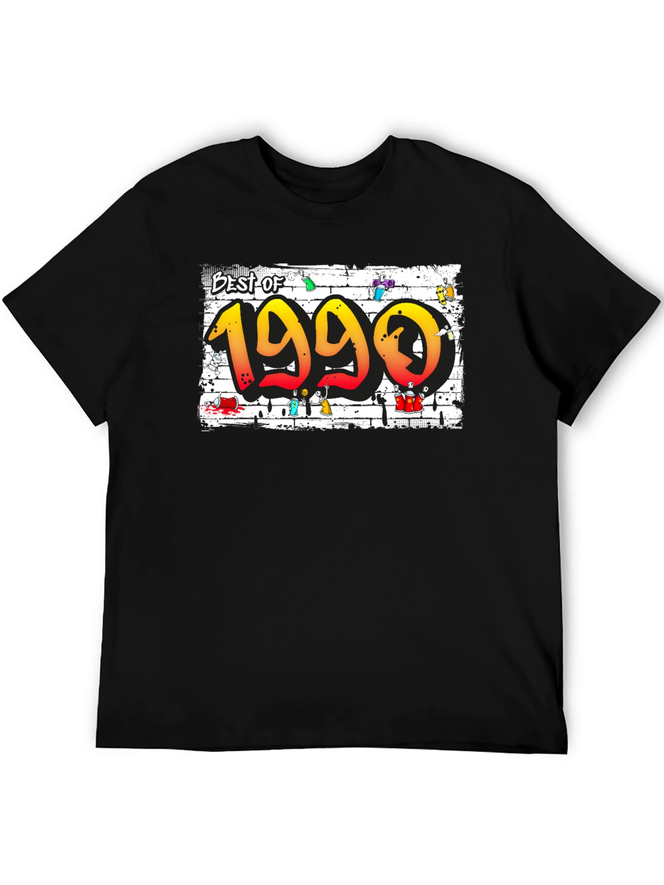 Black Best of 1990 Graphic T-Shirt view 5