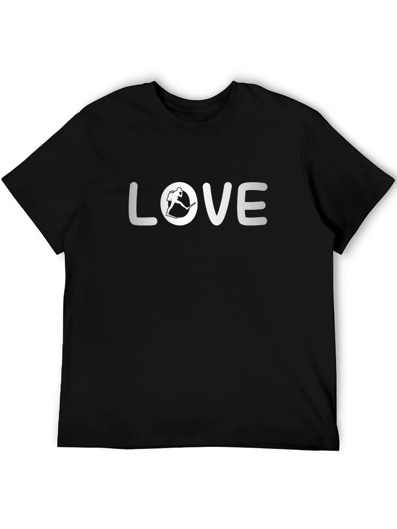 Black Love Skiing Graphic Tee - Unisex Casual Comfort view 5