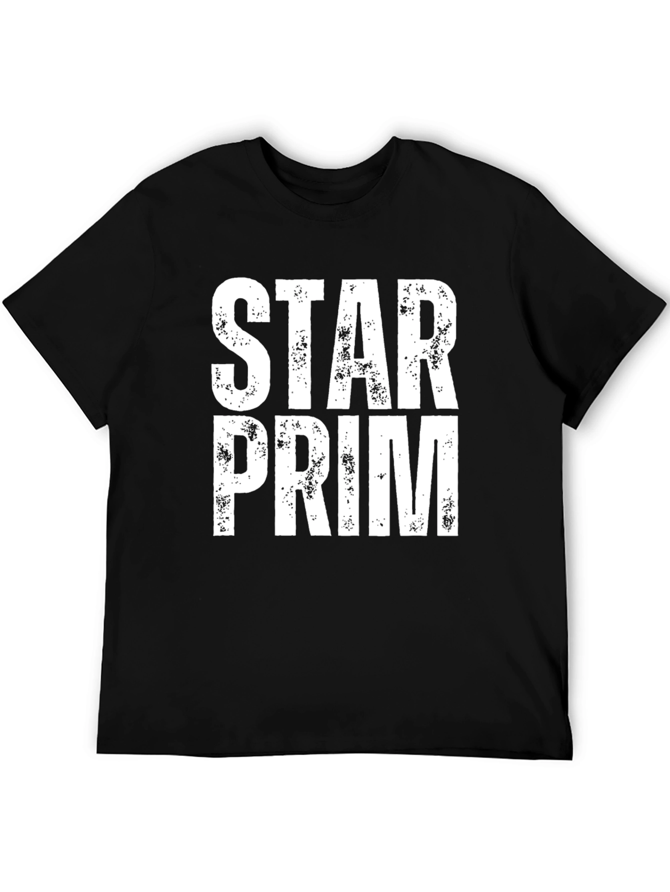 Black Star Prim White Print Black Tee view 5