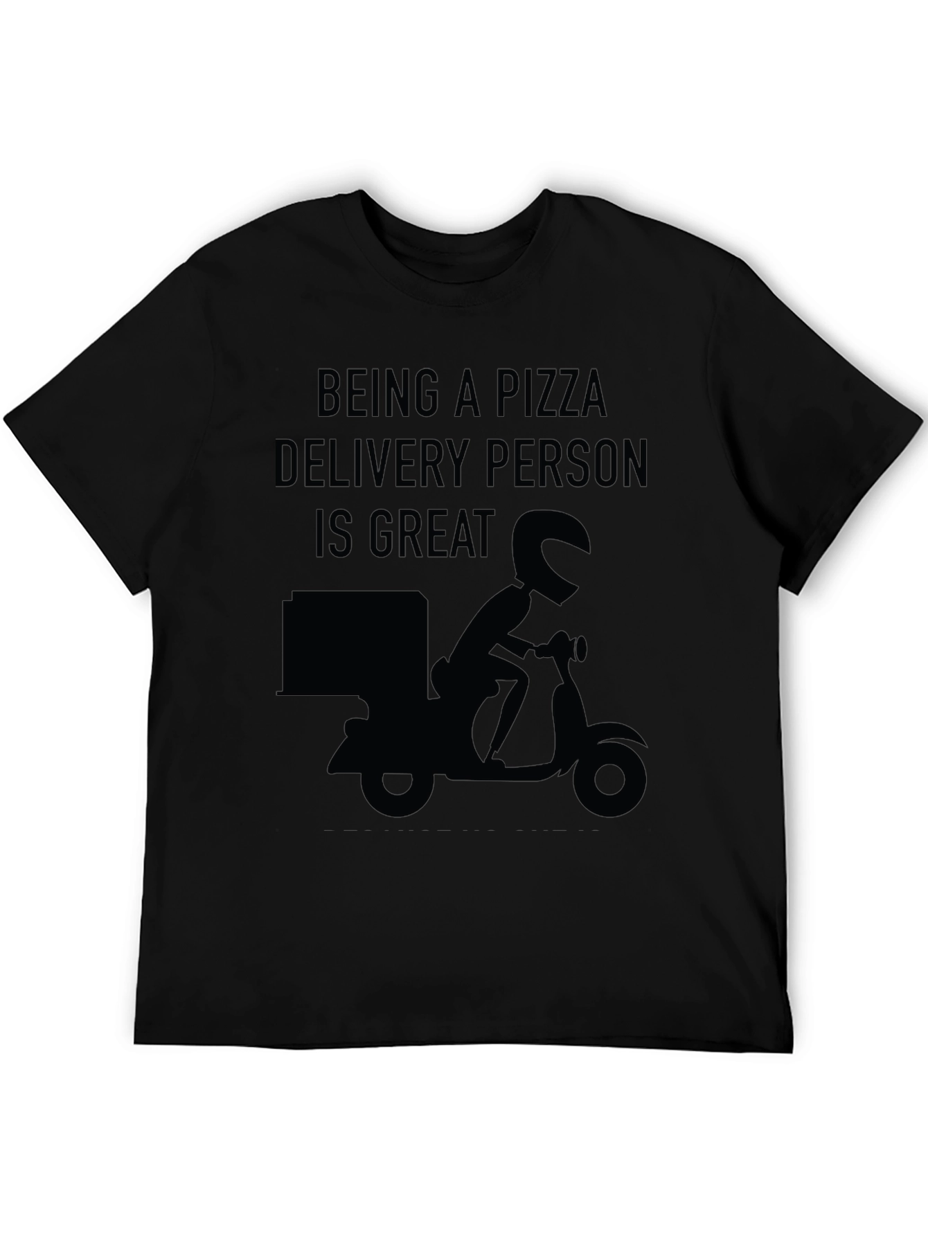 Black Pizza Delivery T-Shirt - Great Food Service Apparel view 5