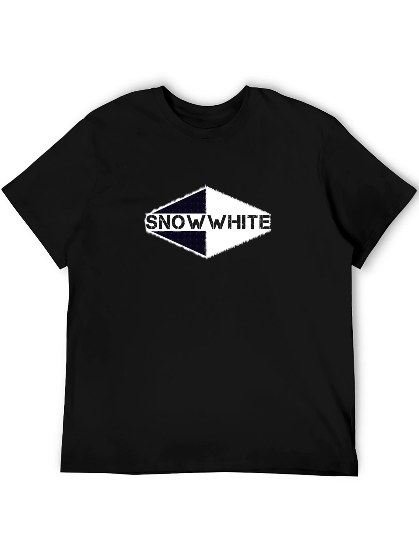 Black Snow White Diamond Graphic Tee - Black view 5