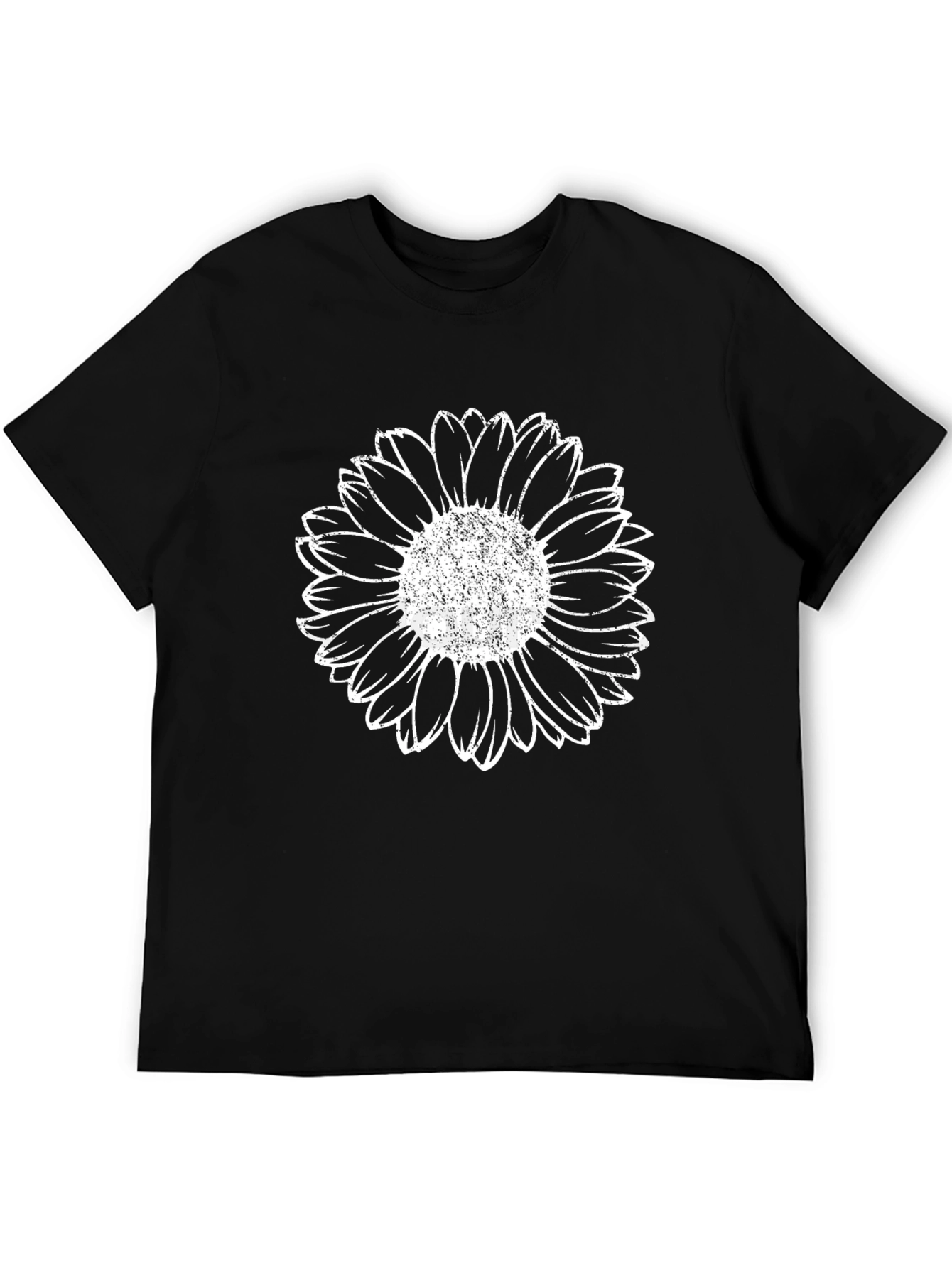 Black Sunflower Graphic Print Crew Neck T-Shirt view 5