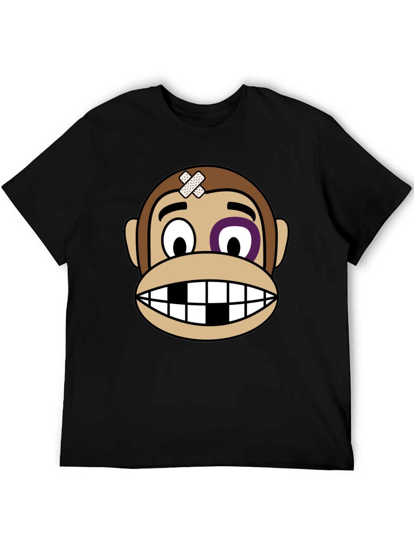 Black Funny Monkey Graphic T-Shirt view 5