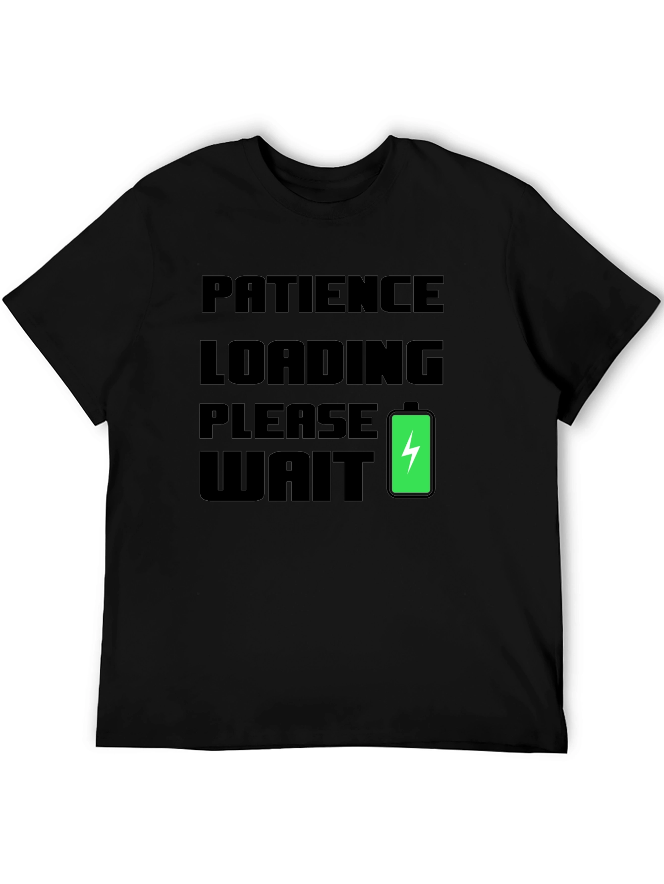 Black Patience Loading Funny Graphic Tee view 5