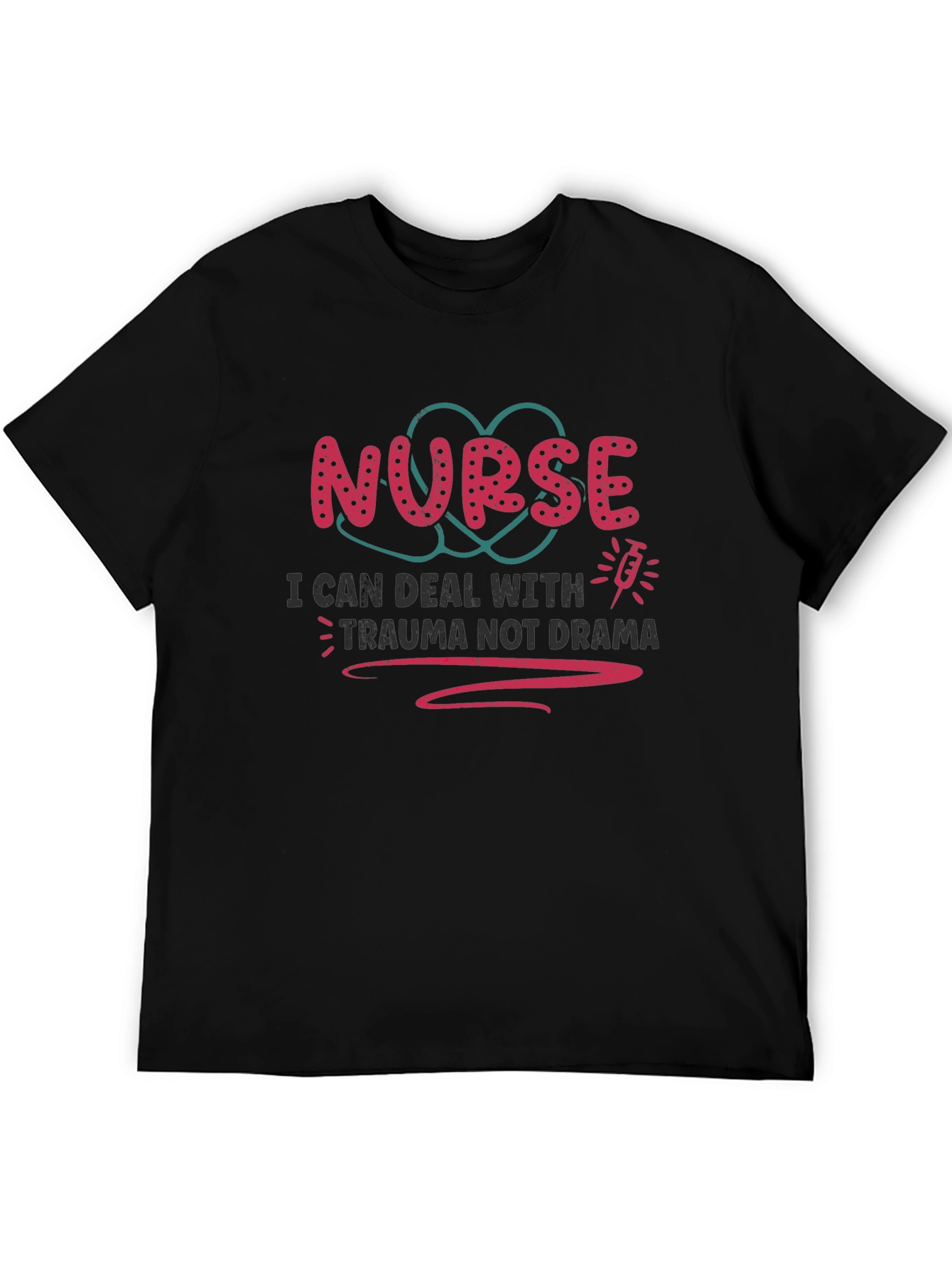 Black Nurse Trauma Drama Tee view 5