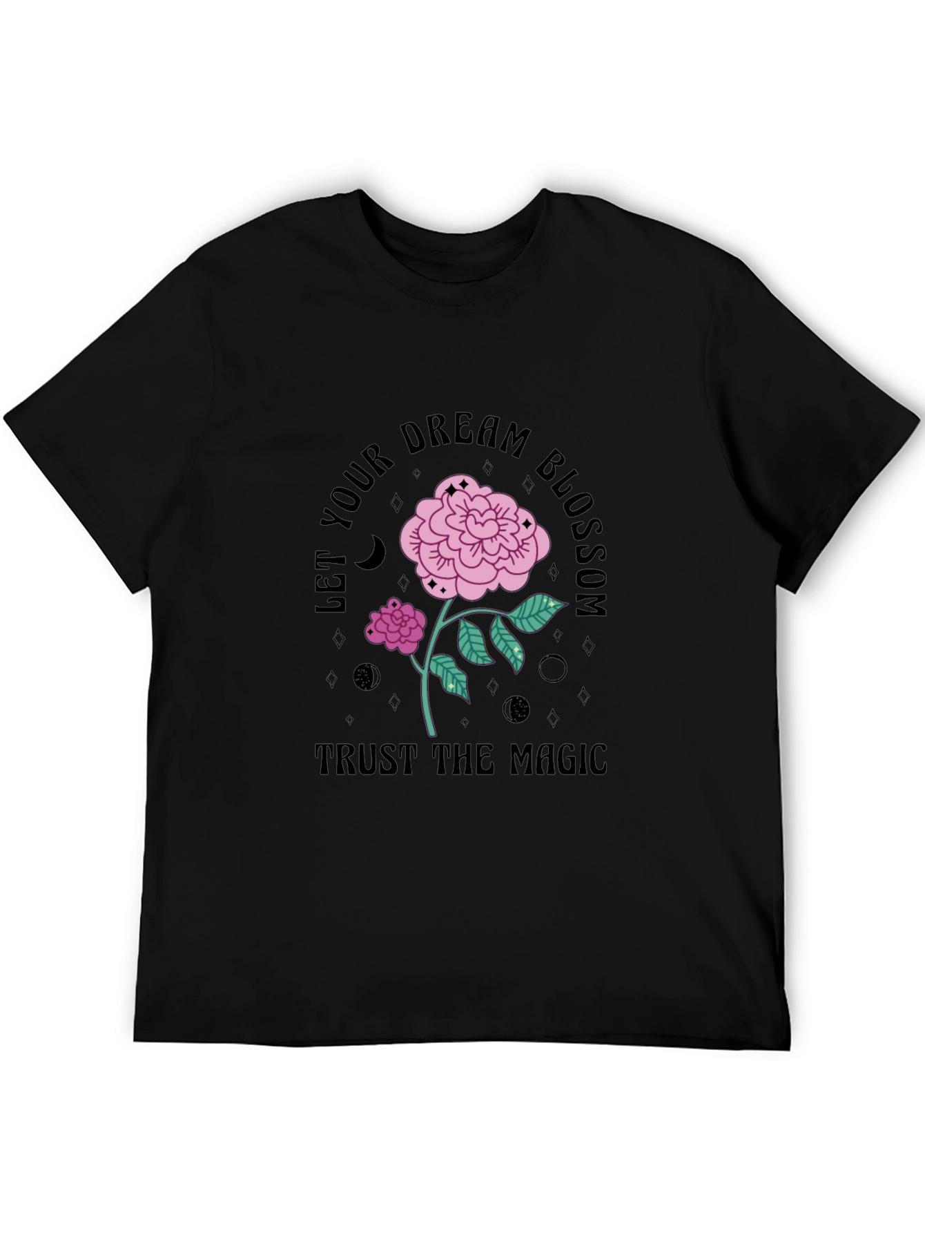 Black Dream Blossom Graphic Tee - Trust the Magic view 5