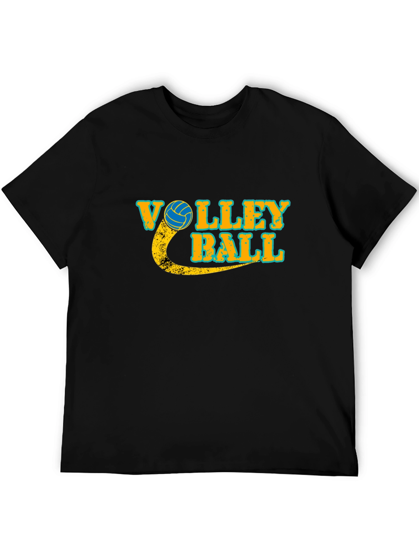 Black Volleyball Graphic Tee - Sporty Unisex T-Shirt view 5