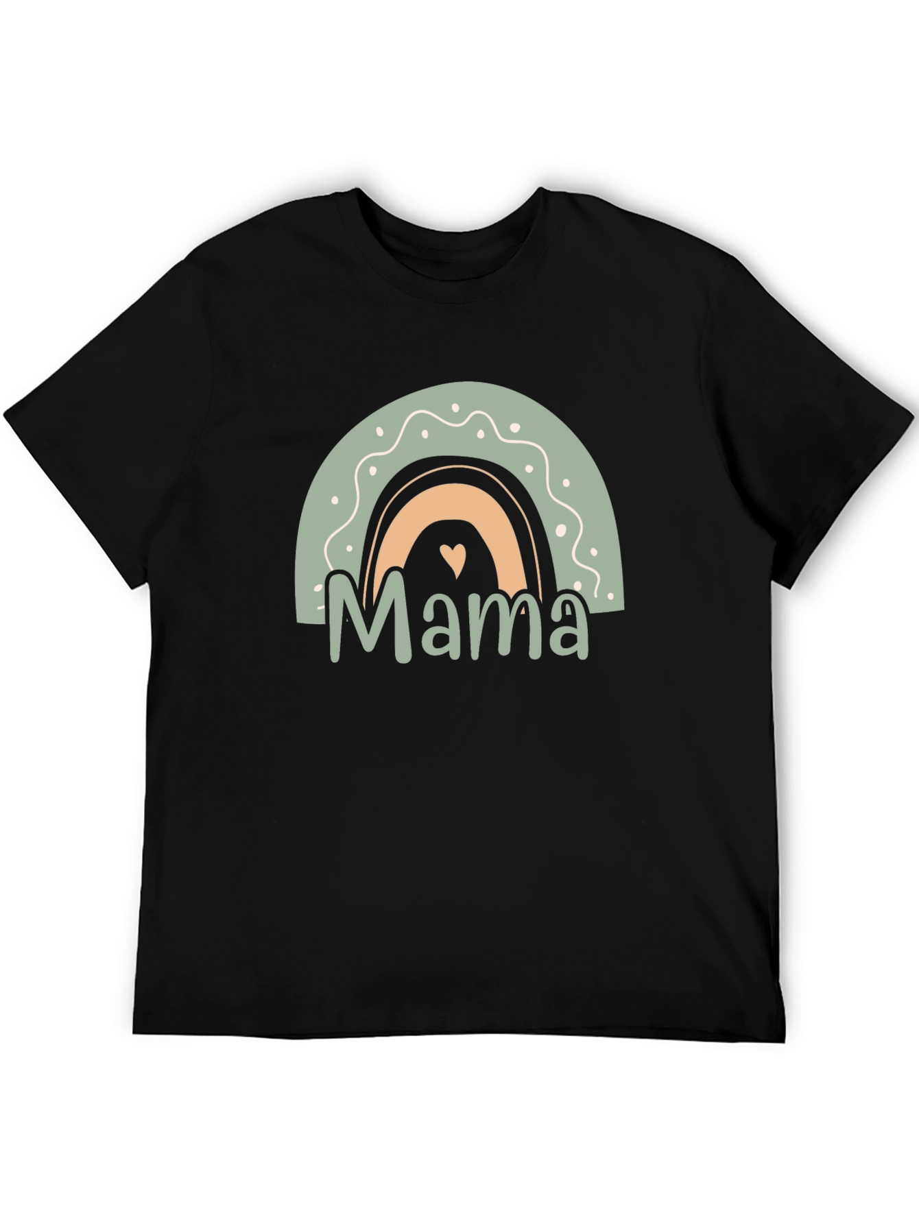 Black Mama Rainbow Graphic Tee - Black Cotton Blend view 5
