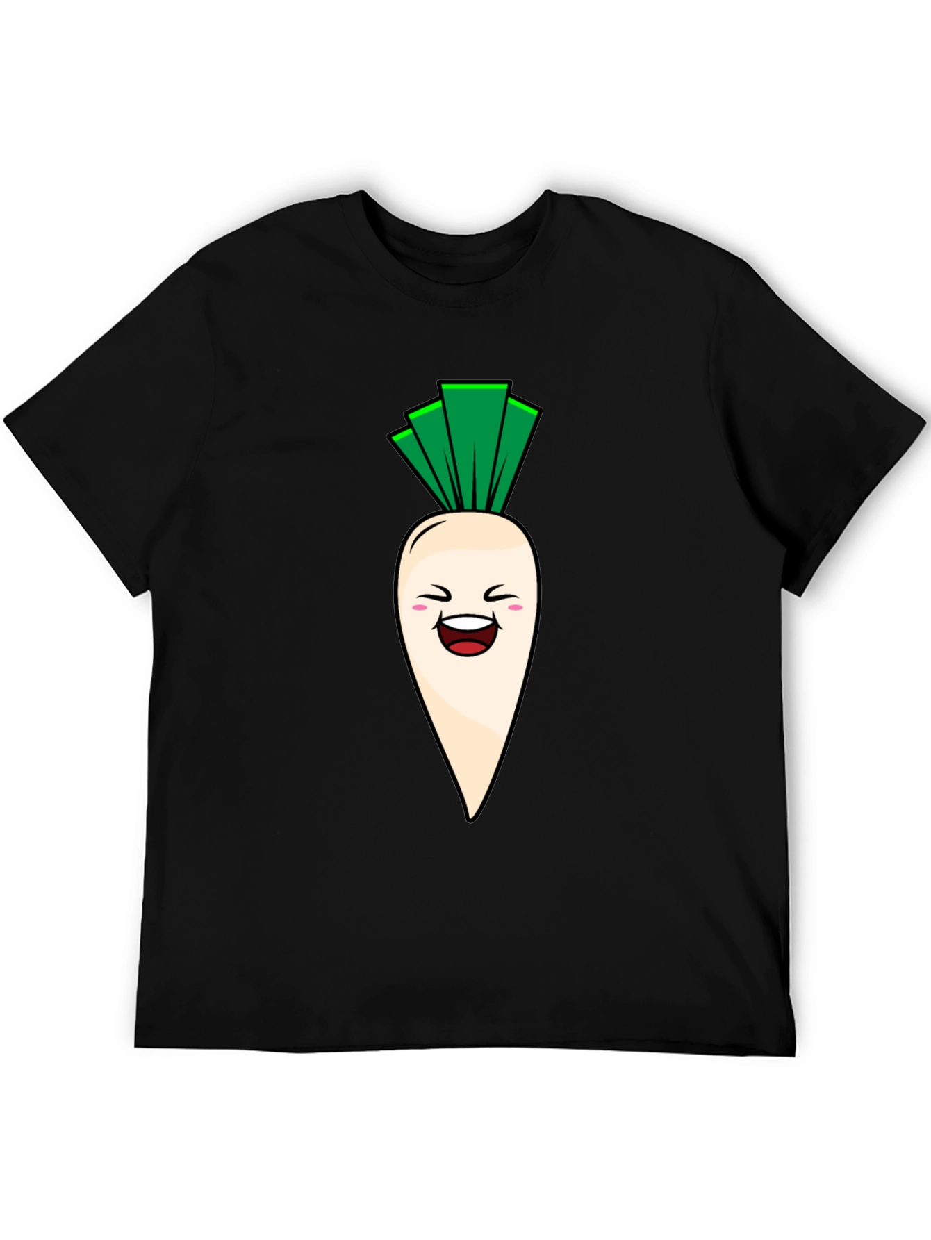 Black Funny Radish Graphic T-Shirt - Unisex view 5