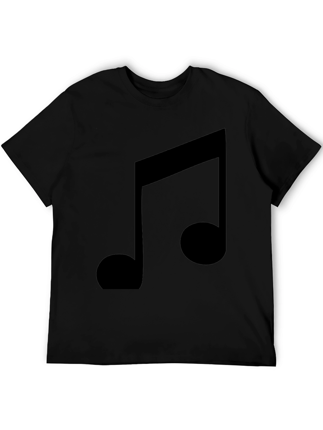 Black Musical Note Graphic Black T-Shirt view 5