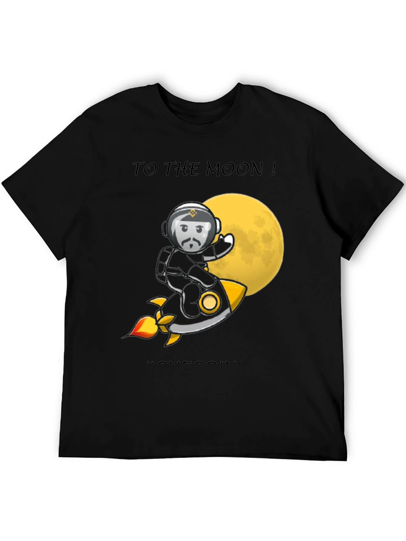 Black To the Moon T-Shirt | Crypto Tee | Black view 5