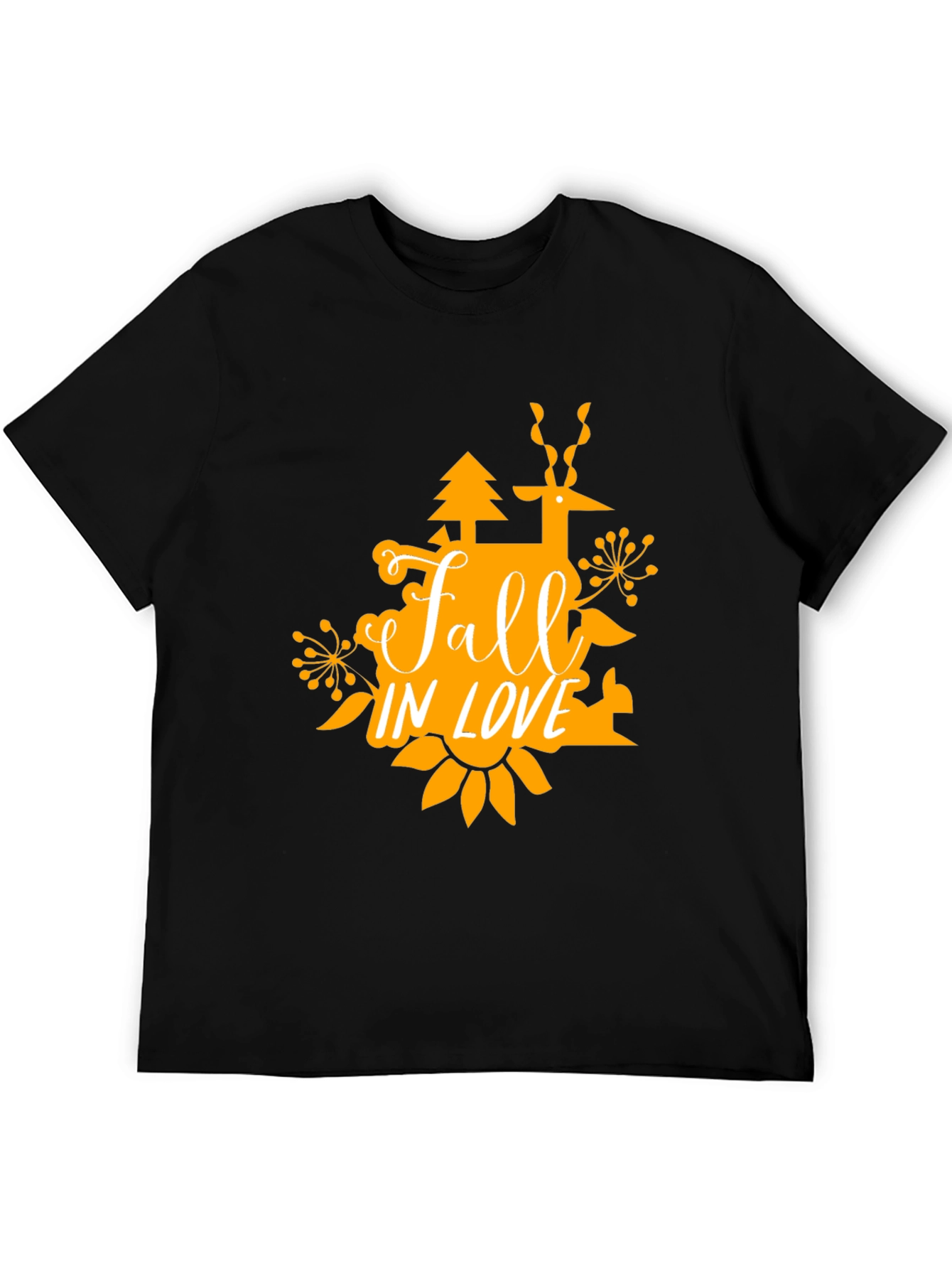 Black Fall in Love Graphic Tee - Black Short Sleeve view 5