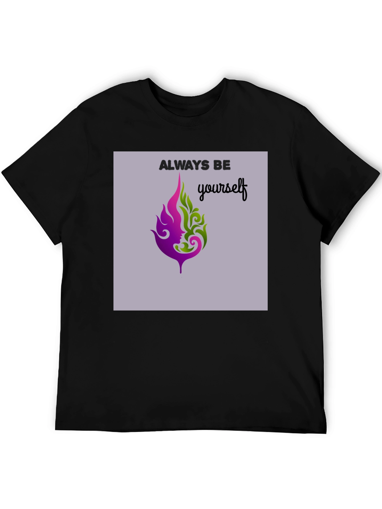 Black Always Be Yourself Graphic Tee - Unisex view 5