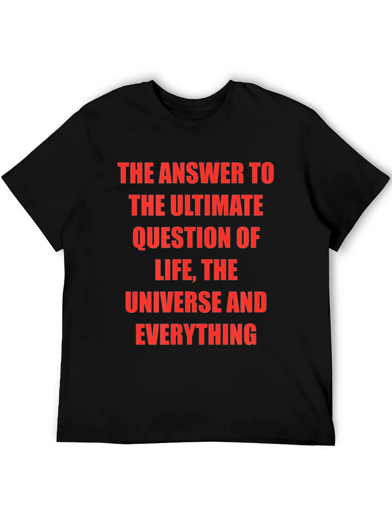 Black Ultimate Question T-Shirt - 42, Life, Universe, Everything view 5