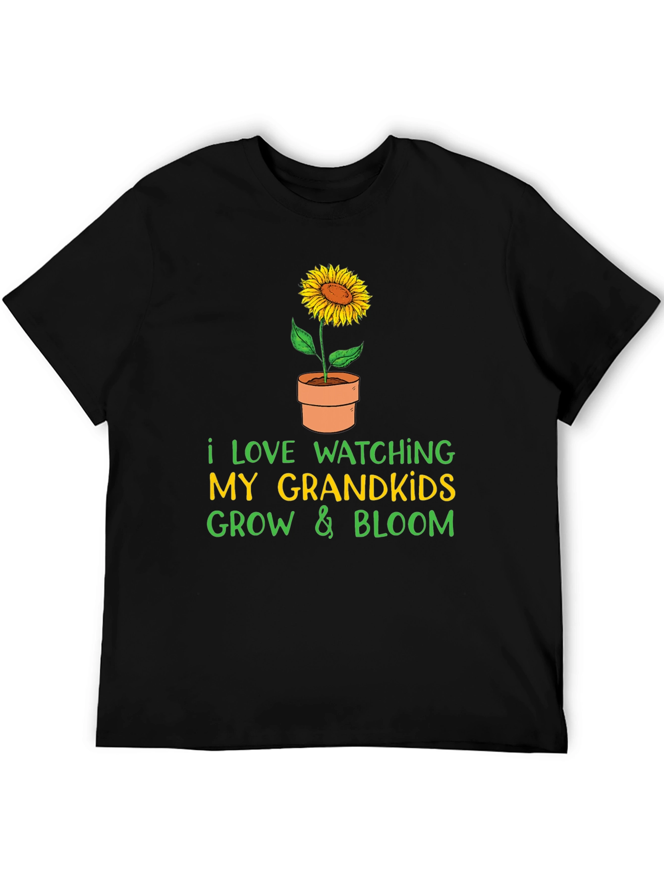 Black Grandparent Sunflower T-Shirt view 5